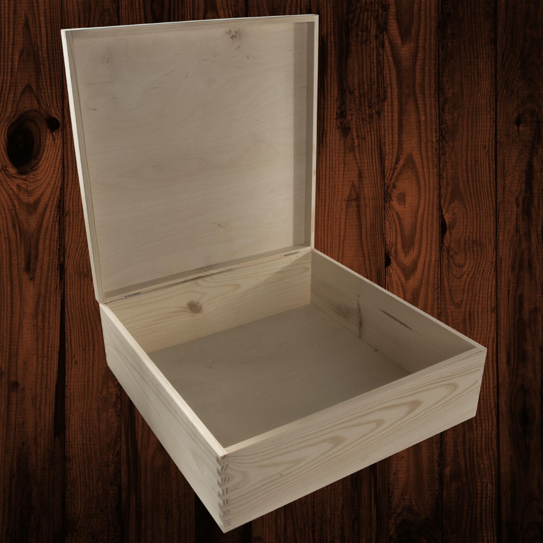 Square Wood Gift Trinket Keepsake Box Pyrography Decoupage |40 x 40 x 13.5 cm - 第 16/27 張圖片
