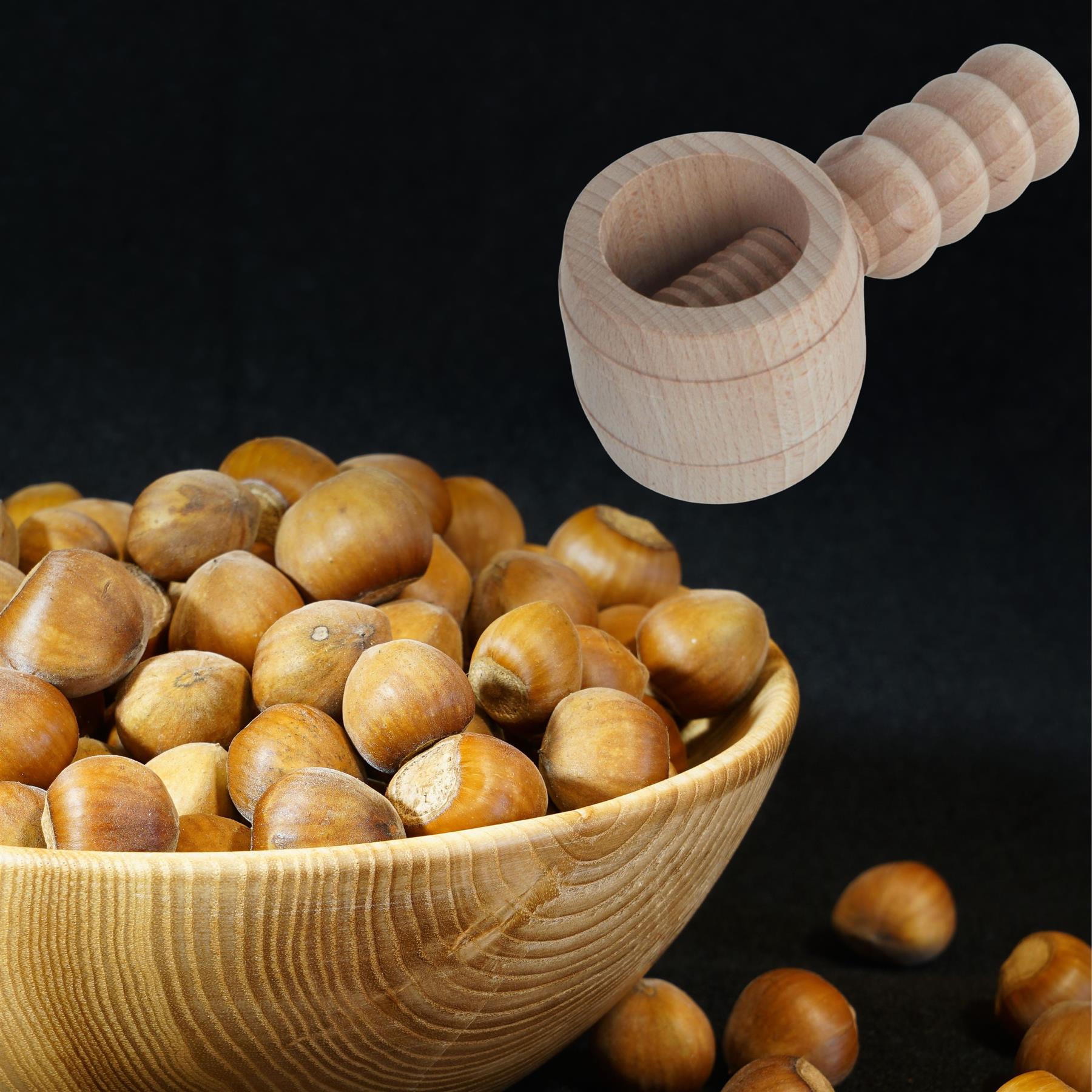 Cascanueces de madera regalo de Navidad cocina herramienta de madera nueces avellanas agrietadas - Imagen 13 de 37