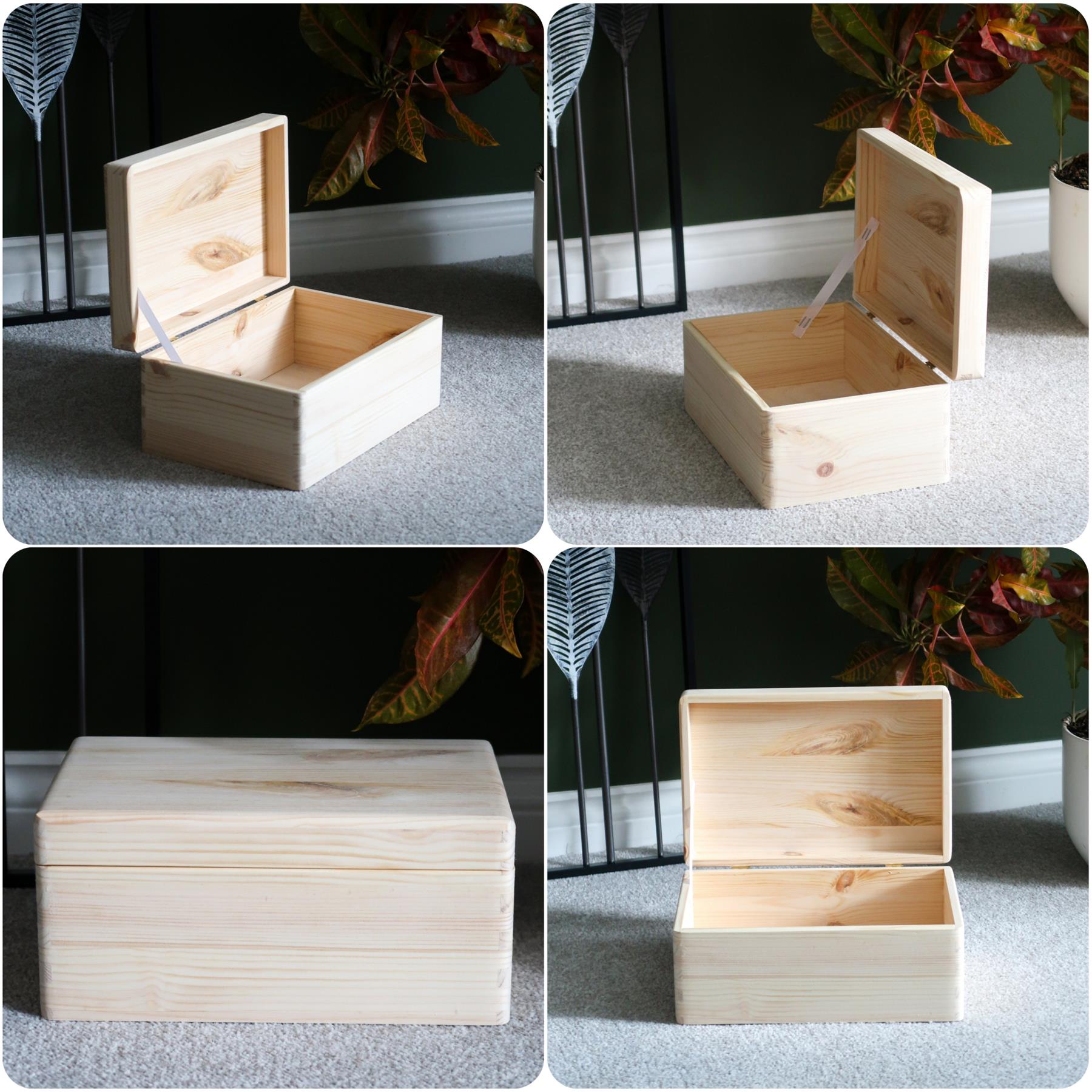 Memorabilia Boxes With Real Pinewood Lid For Burning Painting Staining Decoupage - Picture 13 of 46