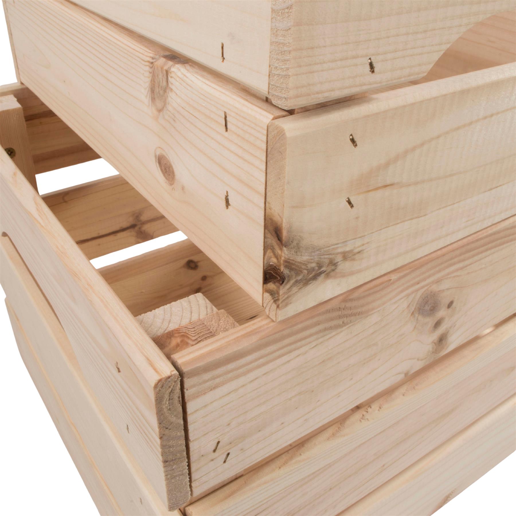 Wooden Crates Storage Boxes /2 Sizes/ Plain Unpainted Pinewood To Decorate Craft - Picture 36 of 40