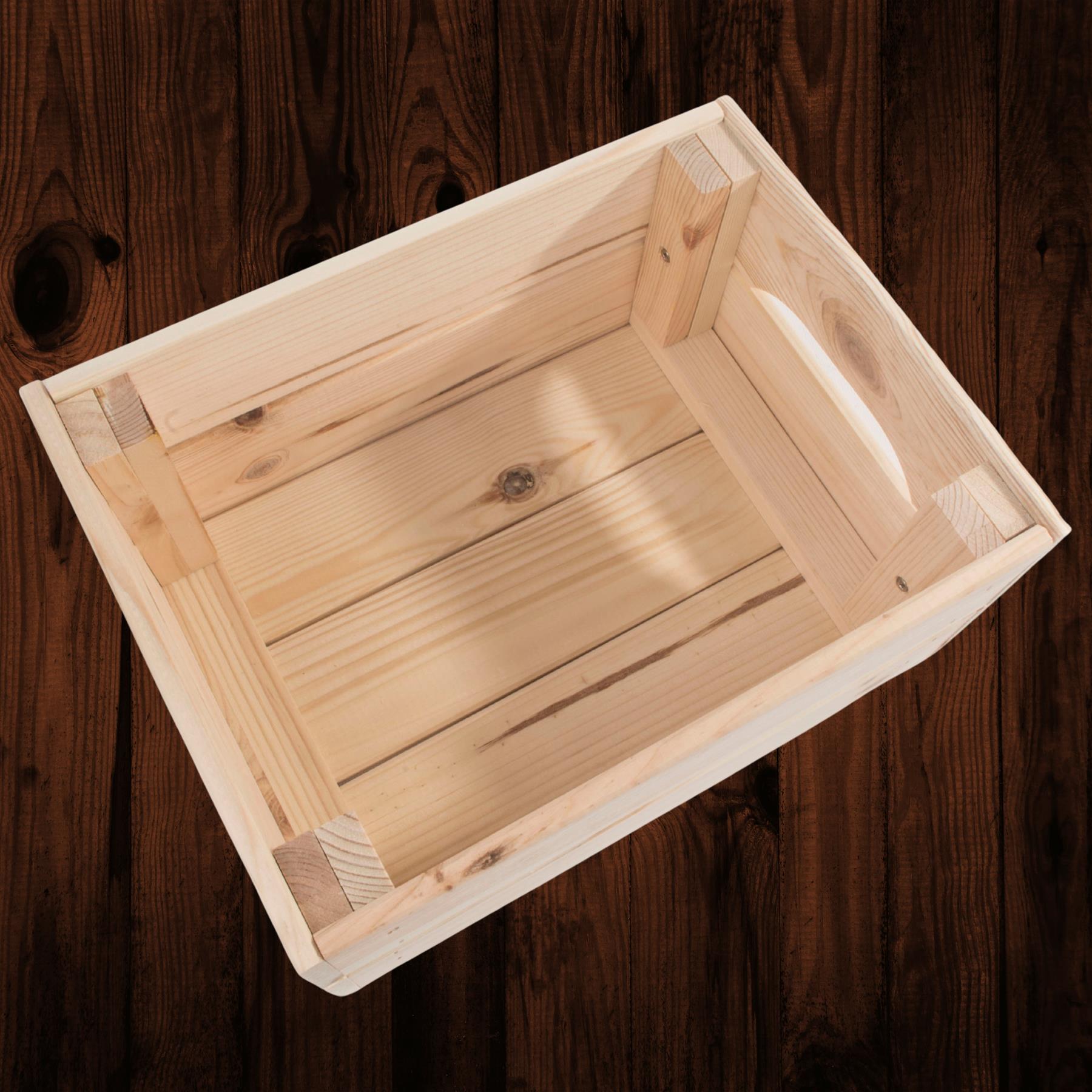 Wooden Crates Storage Boxes /2 Sizes/ Plain Unpainted Pinewood To Decorate Craft - Picture 10 of 40