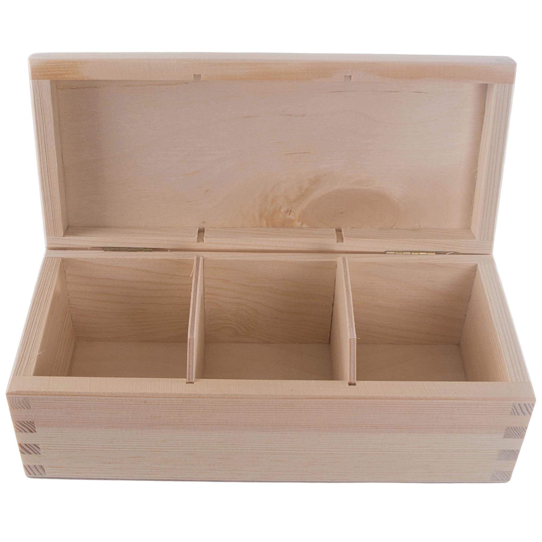Holz Länglich Tee Box Ordnung Aufbewahrung Organizer Einfach Halter Etui 2-4 Fächer - Bild 33 von 48