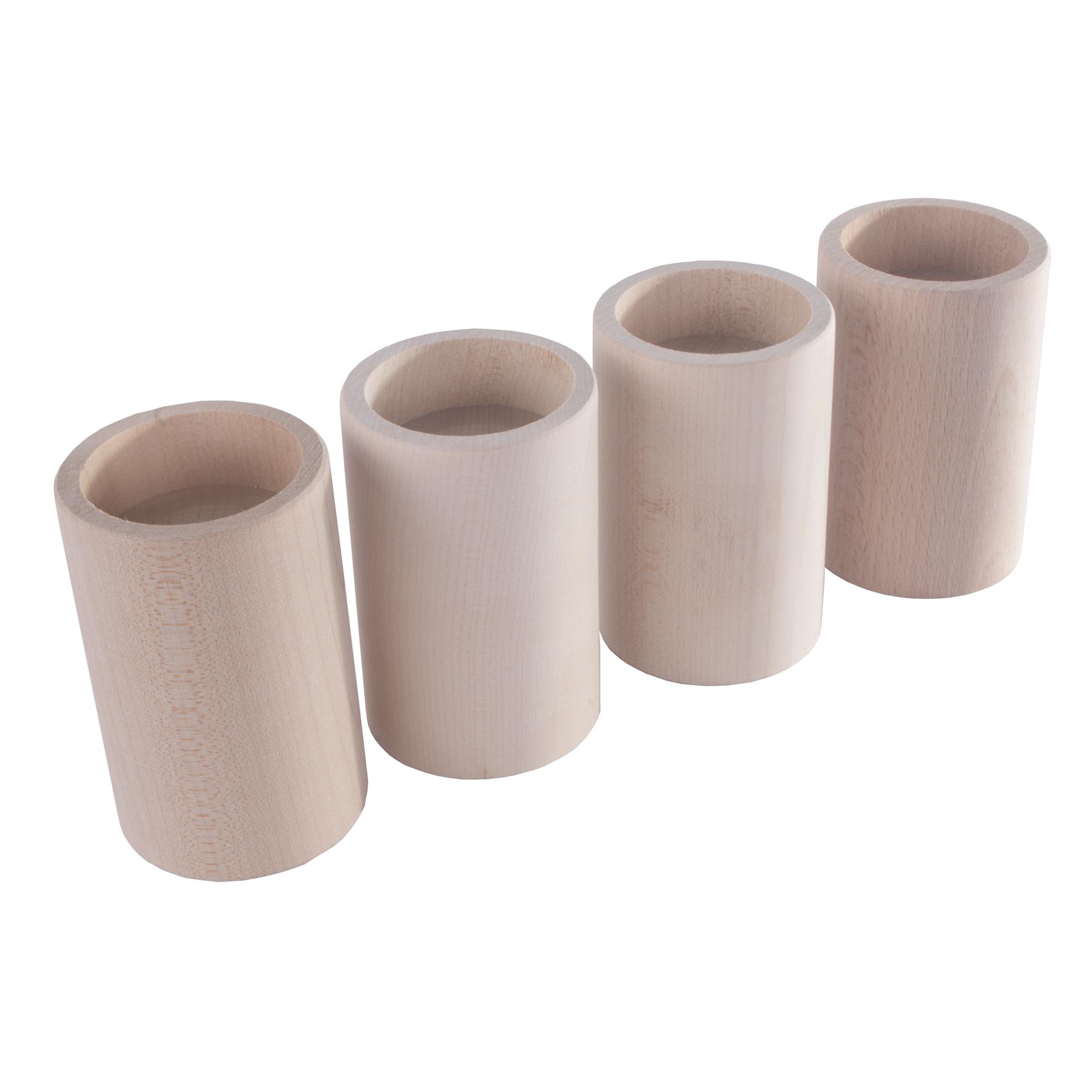 Round Traditional Beechwood Tea Light Candle Holders / Decorative / Unpainted - Picture 26 of 46