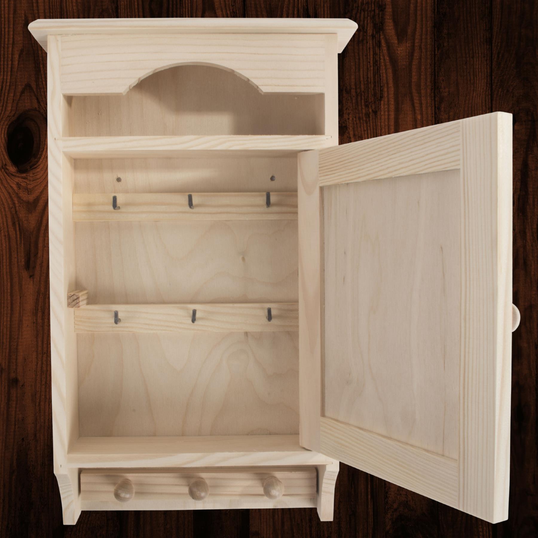 Wooden Key Box Decorative Wall Hanging Cabinet Rack Holder Cupboard Organiser - Picture 82 of 105