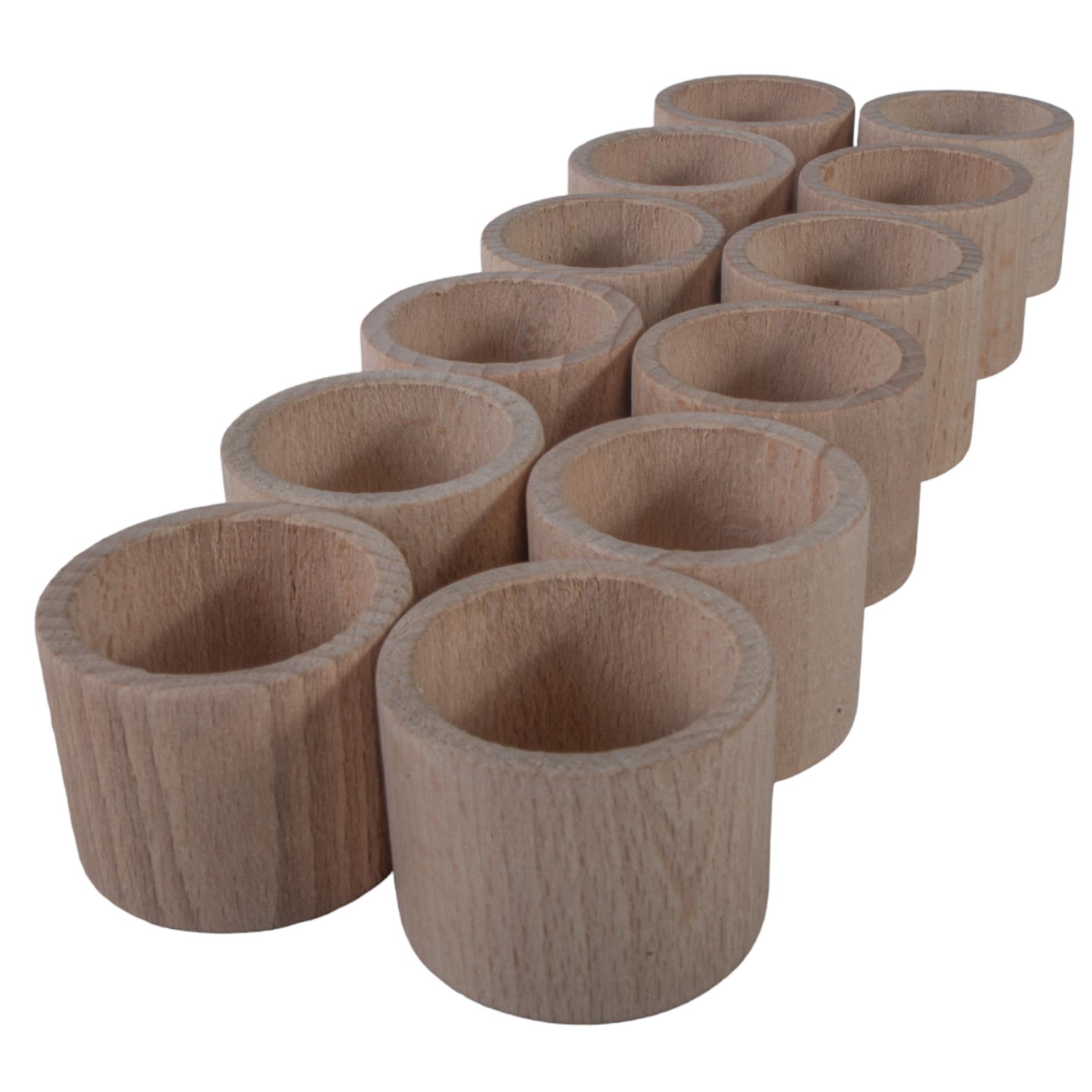 Wooden Napkin Rings | Various Designs | Round Decorative Holders For Craft DIY - Picture 46 of 50