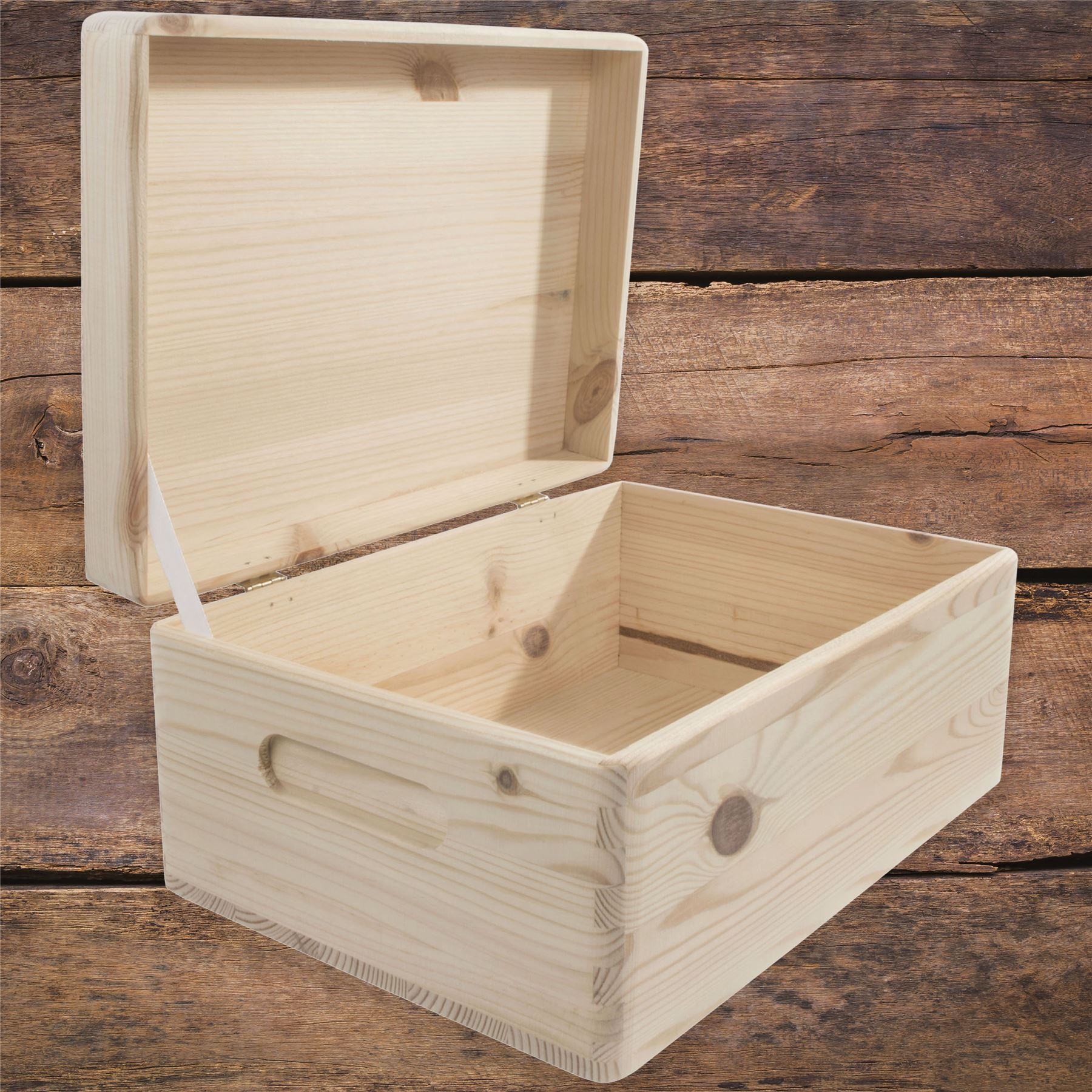 Wooden Lidded Decorative Memory Storage Chest Boxes / 5 Sizes / Small to Large - Picture 34 of 58
