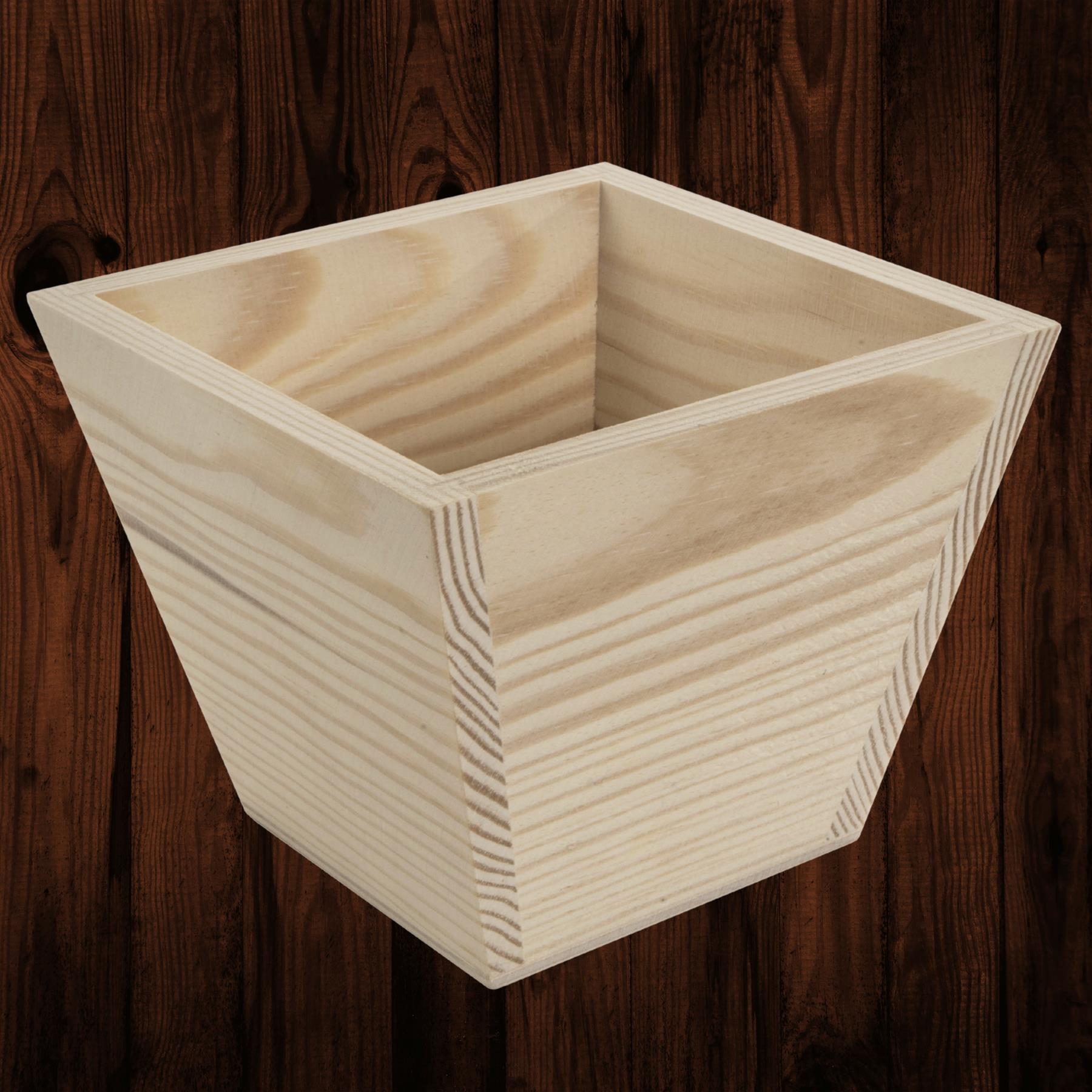 Wooden Indoor Plant Pots Vintage Style Decorative Planter Boxes for Art Craft - Picture 13 of 35