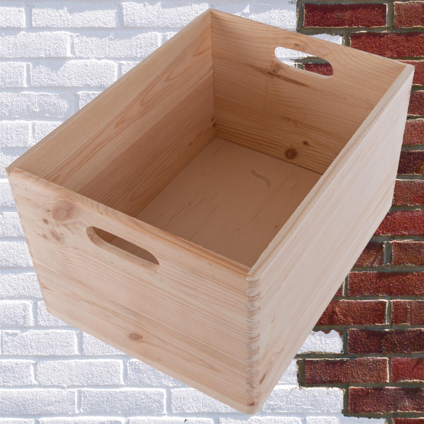 Wooden Crates | Plain Decorative Pine Underbed Storage Boxes Shelves Containers - Picture 55 of 66