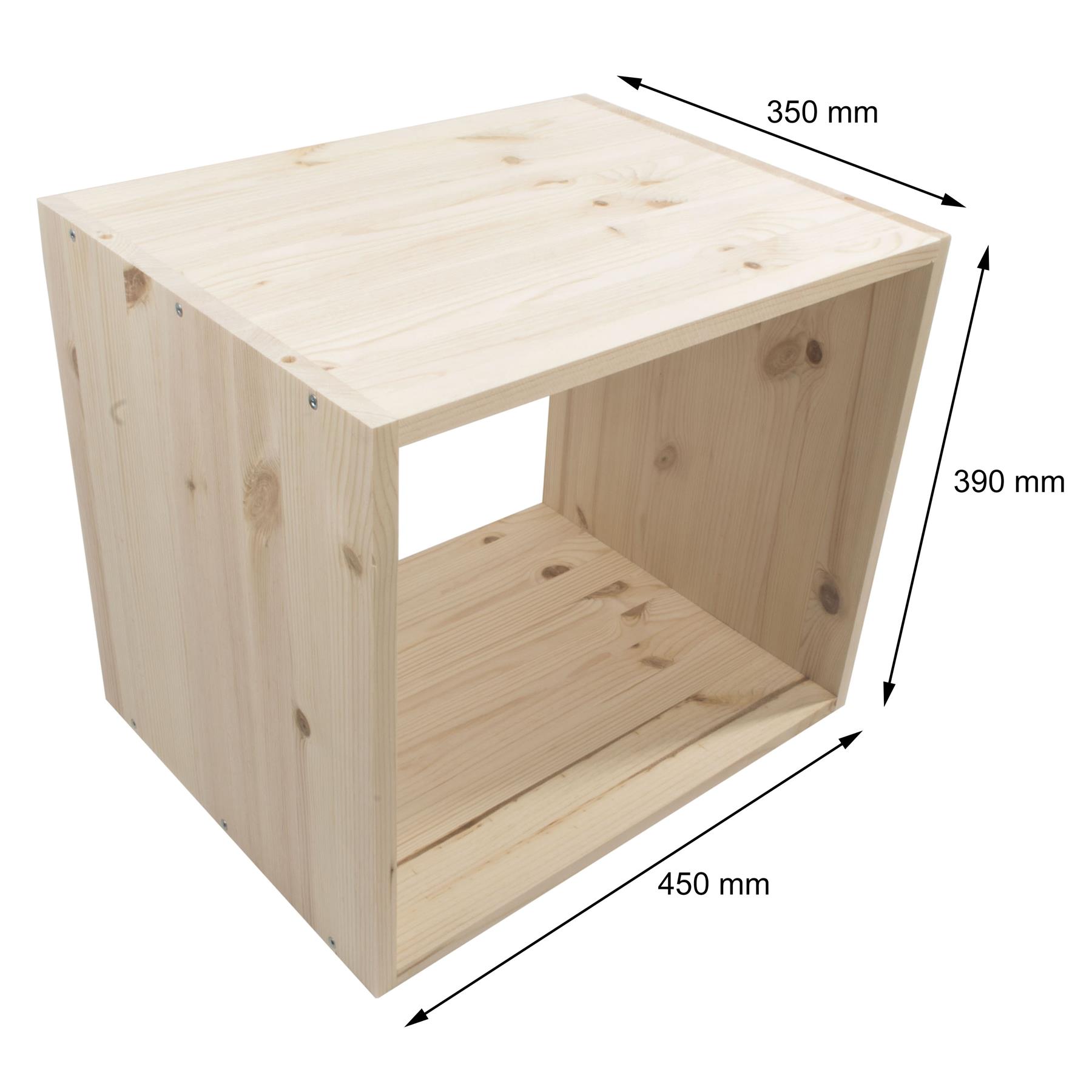 Almacenamiento de exhibición de estantería de madera de 1-4 niveles / pino sin pintar / madera natural - Imagen 33 de 60