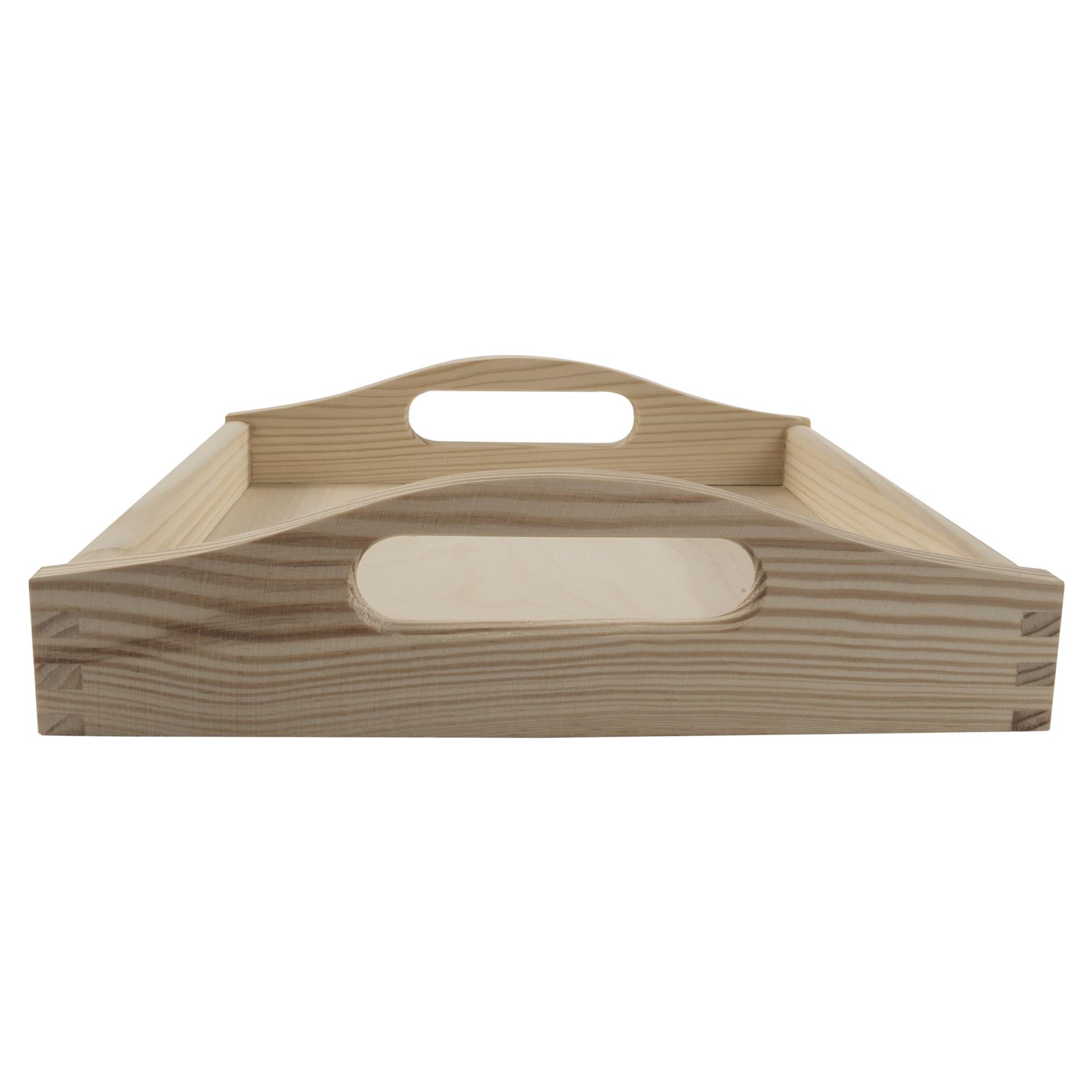Decorative Serving Trays | Plain Pinewood | Tea Coffee Milk Breakfast Parties - Picture 9 of 144