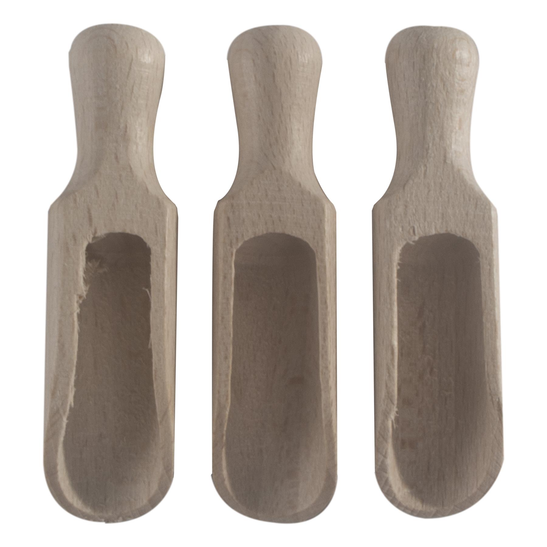 Mini Wooden Scoop Bath Salts Herbs Spoon Spices Flour Coffee Jar Jam Sugar - Picture 12 of 29