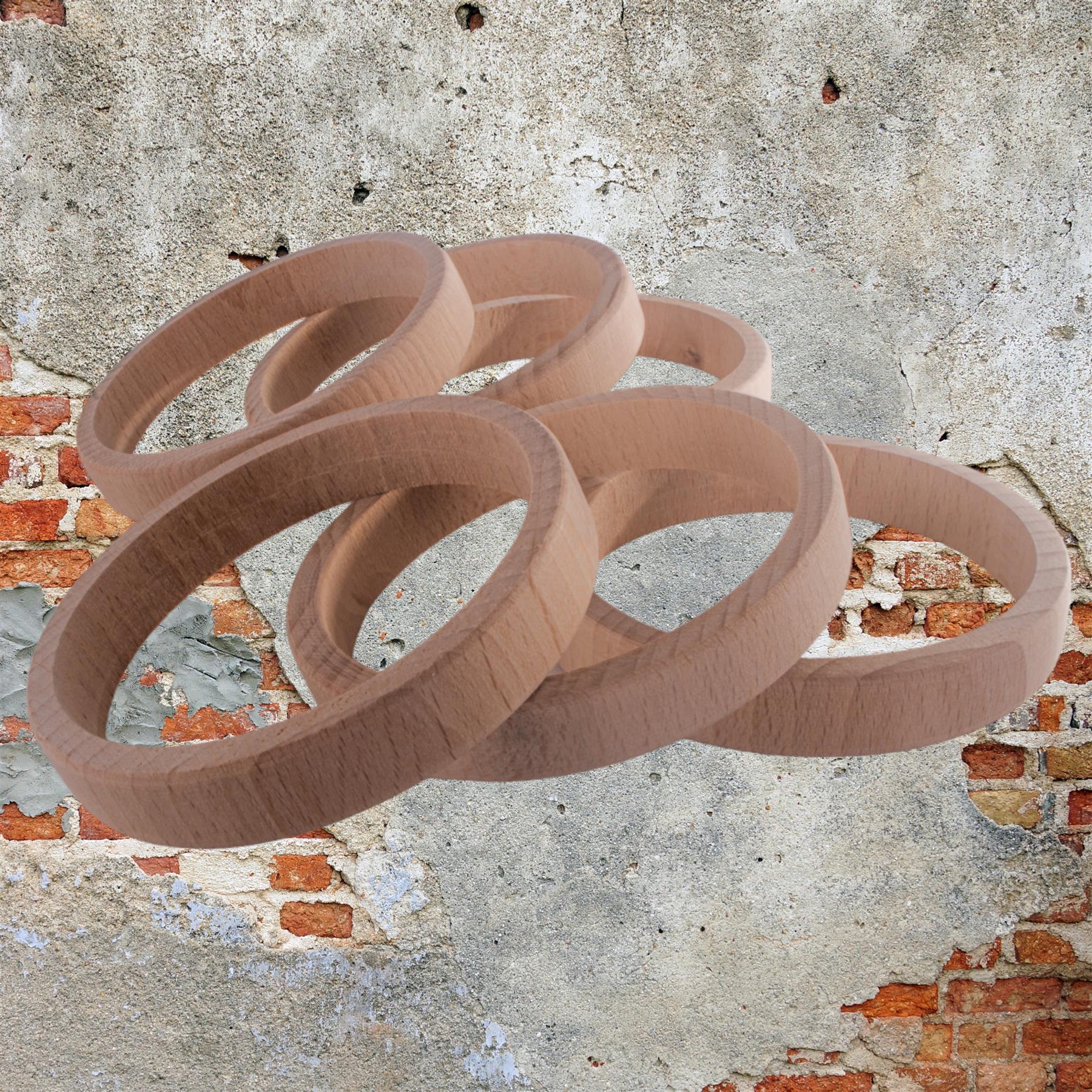 Flat Natural Unfinished Wooden Bracelet Bangles Wristlet Craft DIY Decorating - Picture 17 of 71