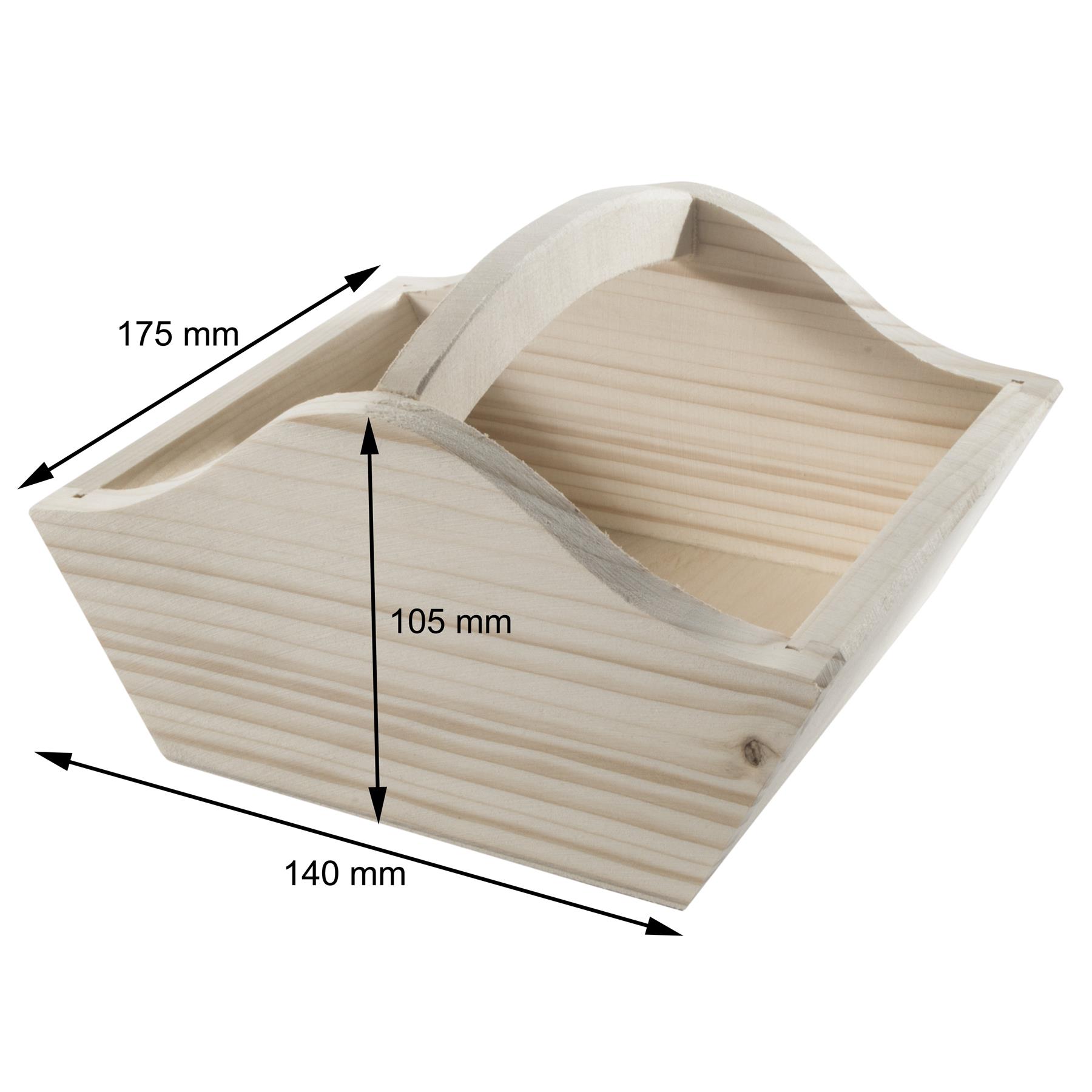 Pinewood Easter Basket Hamper Carrier Trug To Decorate Paint Yourself | 2 Sizes - Picture 6 of 19