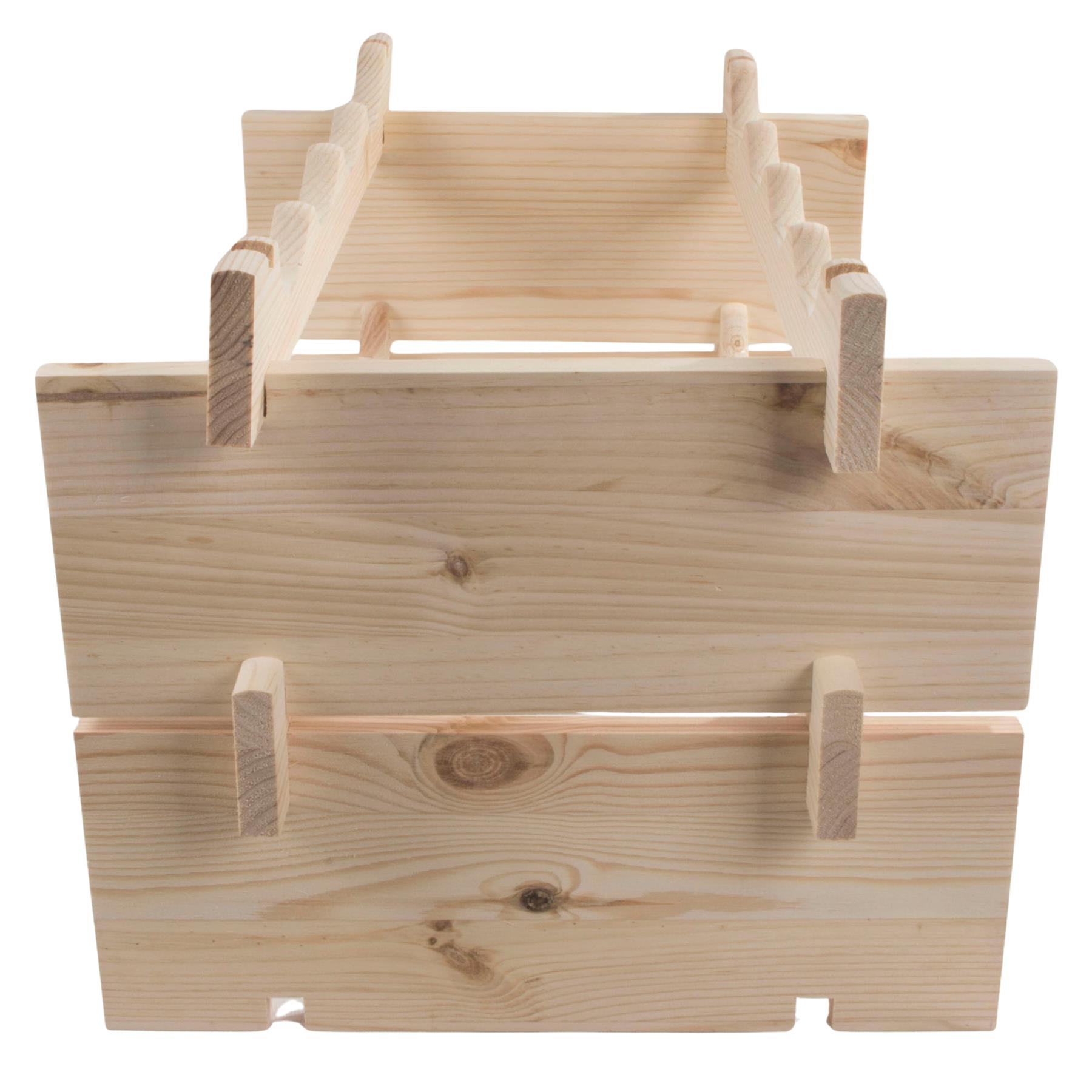 Weinregal aus Holz freistehend stapelbar modulare Wellenanzeige Flaschenhalter Regal - Bild 30 von 50
