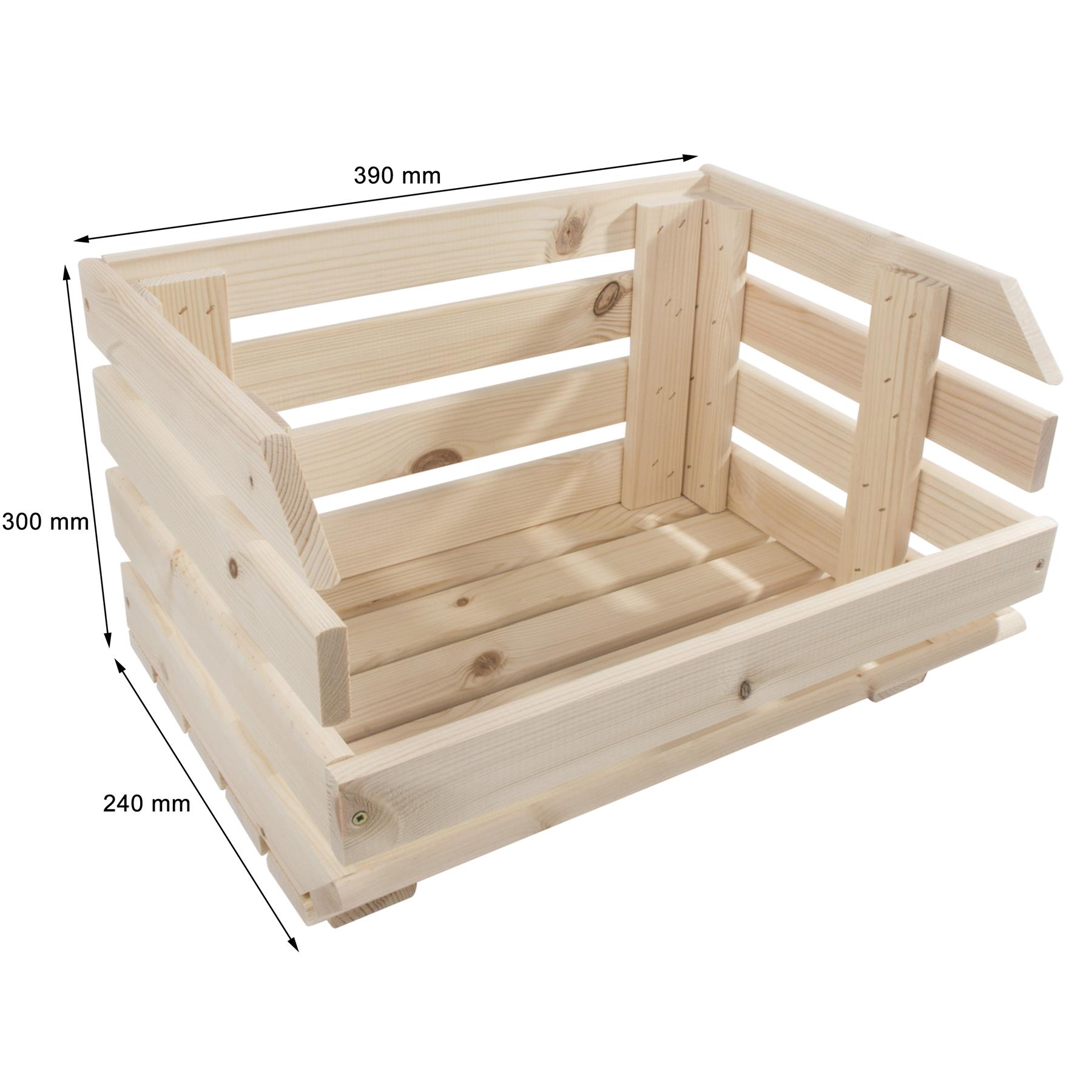 Wooden Unpainted Stackable Storage Box Crate Container Display Unit 1-3 Tier - Picture 23 of 49