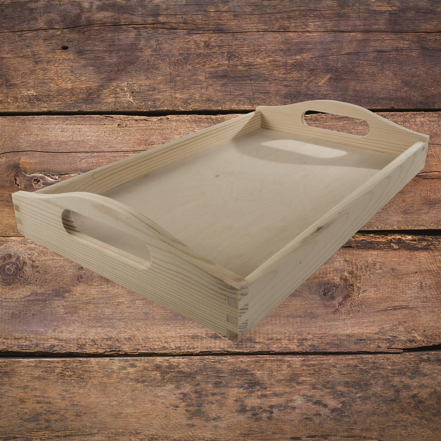 Decorative Serving Trays | Plain Pinewood | Tea Coffee Milk Breakfast Parties - Picture 83 of 144