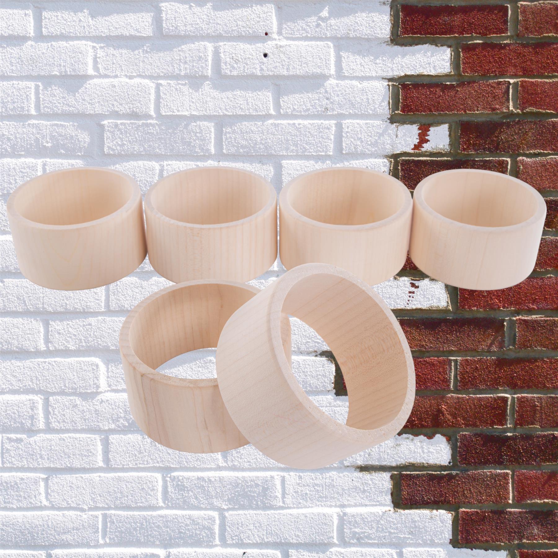 Flat Natural Unfinished Wooden Bracelet Bangles Wristlet Craft DIY Decorating - Picture 58 of 71