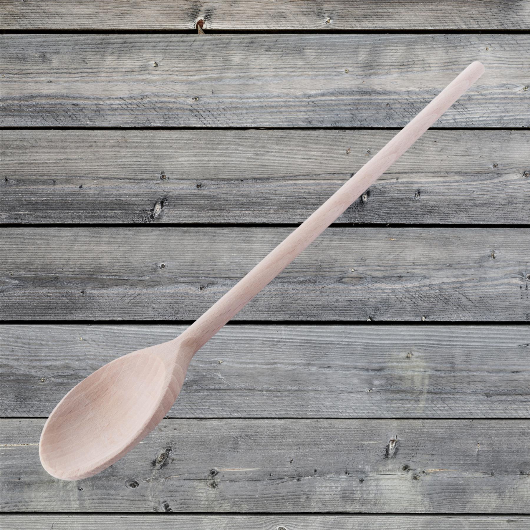Long Narrow Wooden Spoon 29cm (11") Beechwood Non-Stick Cooking Kitchen Turner - Picture 19 of 40