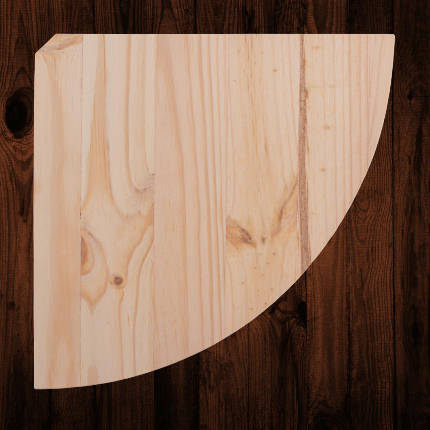 Natural Wooden Corner Shelf / 3 Sizes / Pine Floating Wall Display Shelves DIY - Picture 4 of 39