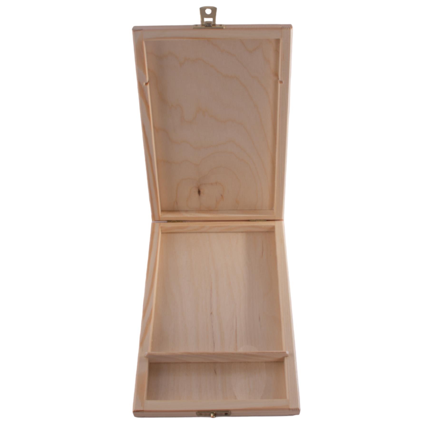 Caja de CD de madera y memoria USB de dos compartimentos | Idea de regalo | Madera artesanal pintable - Imagen 4 de 25