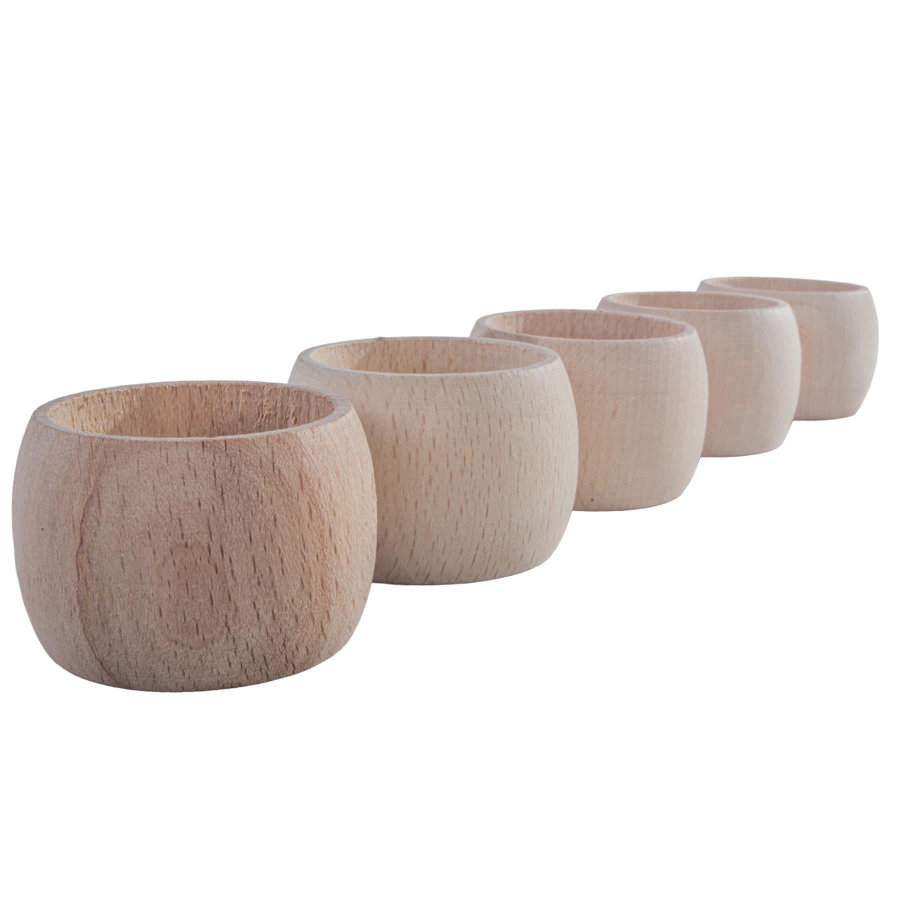 Wooden Napkin Rings Round Serviette Holders Party Dinner Tabletop Dining Decor - Picture 20 of 29