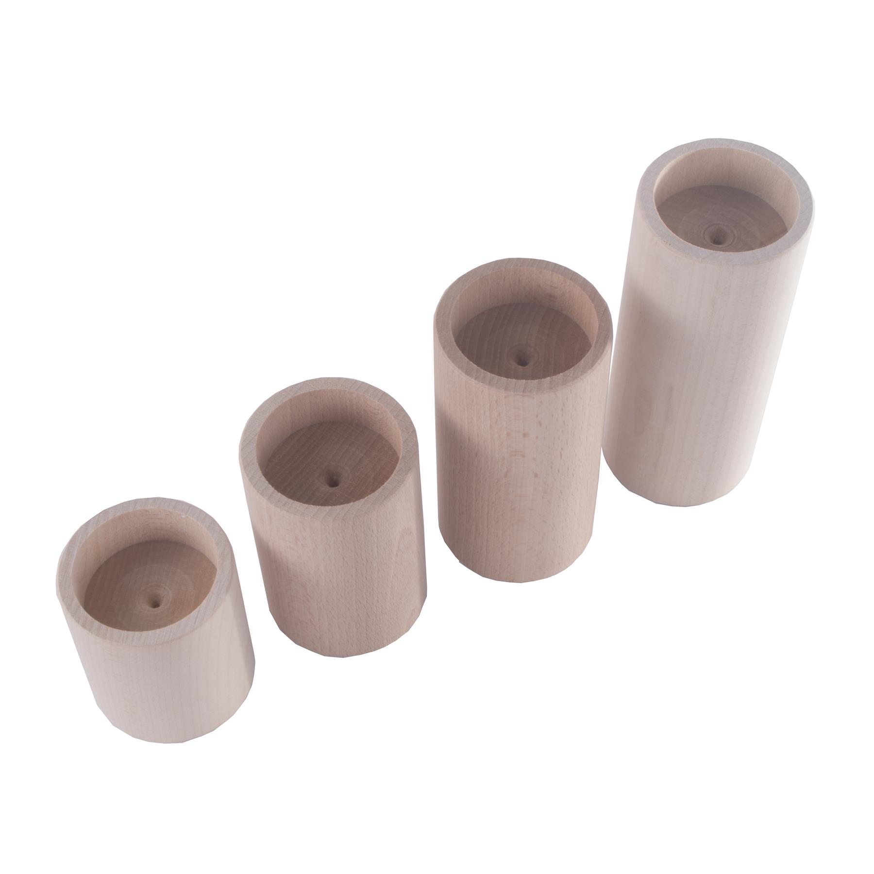 Round Traditional Beechwood Tea Light Candle Holders / Decorative / Unpainted - Picture 46 of 46