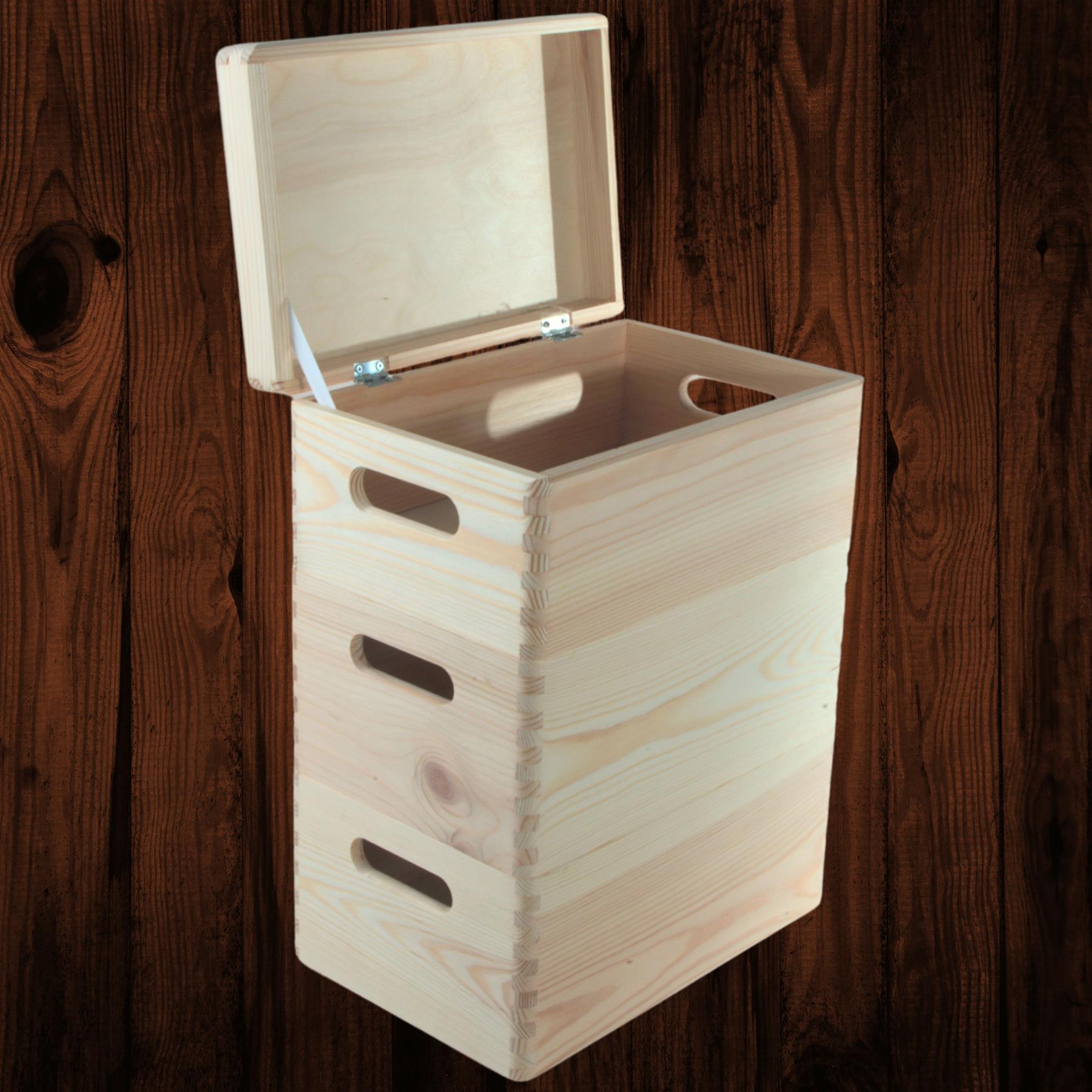 Wooden Stacking Storage Boxes Narrow Small Spaces Bathroom Kitchen Slim Crates - Picture 14 of 61