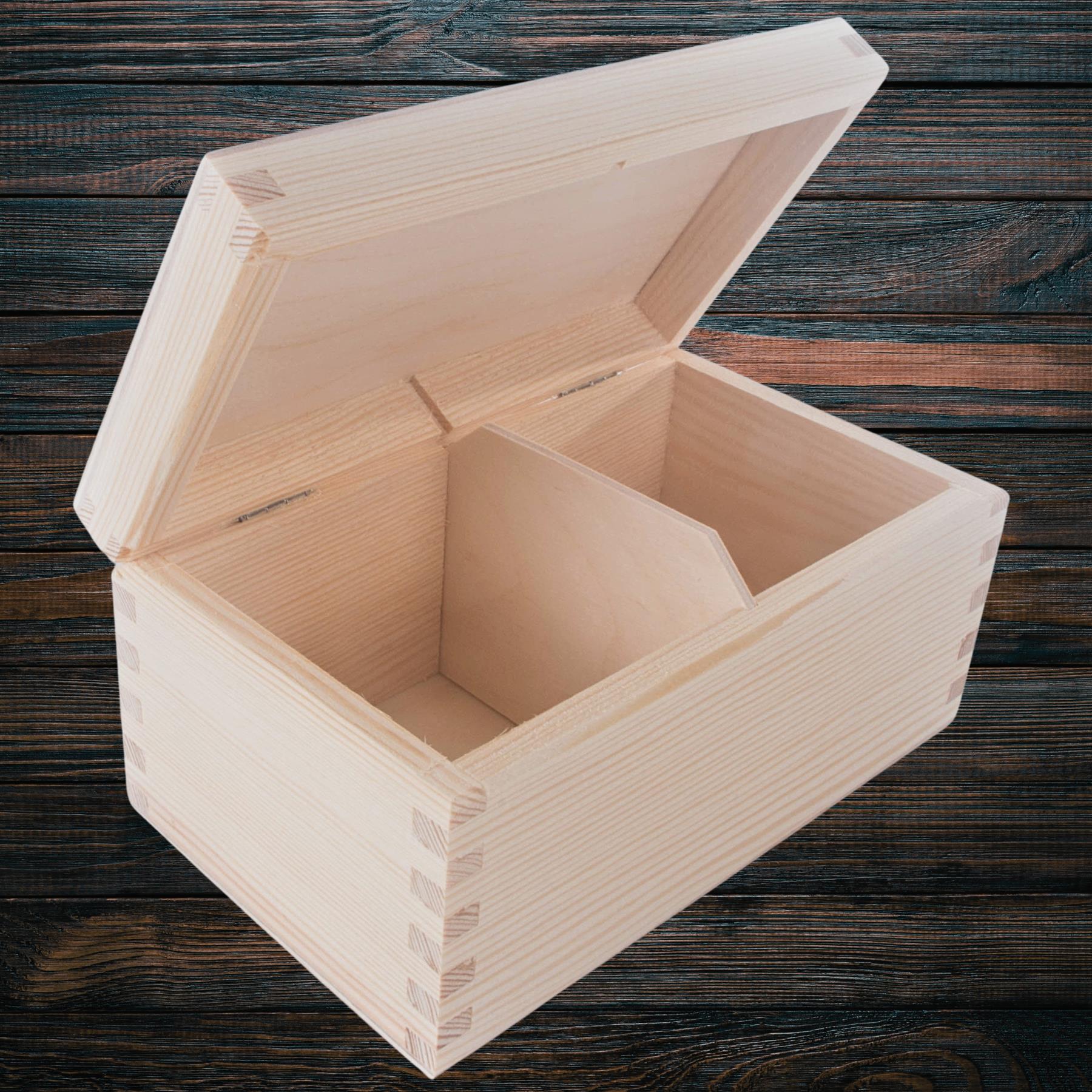 Holz Länglich Tee Box Ordnung Aufbewahrung Organizer Einfach Halter Etui 2-4 Fächer - Bild 24 von 48