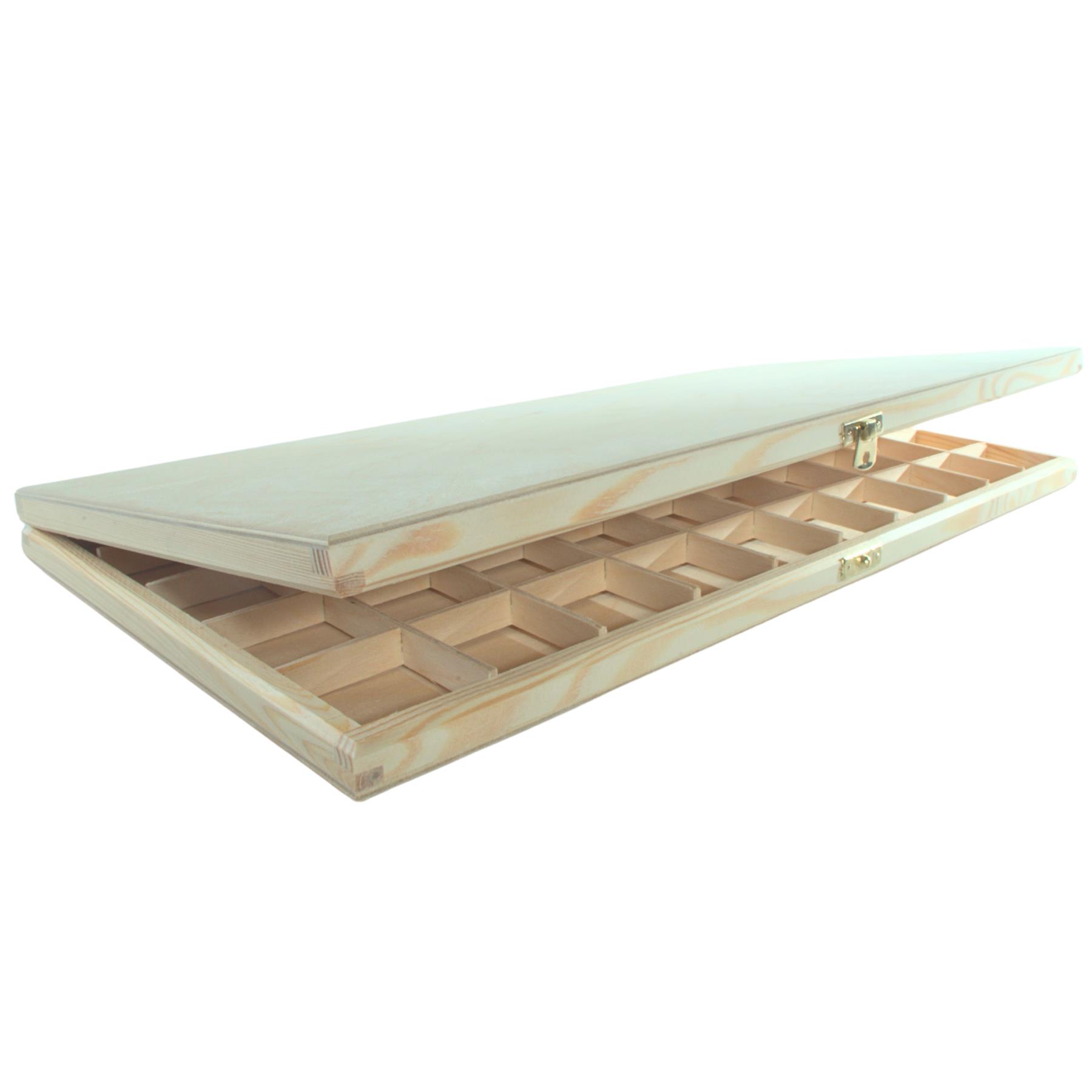 Wooden 40/50/70 Grids Gemstone Bead Jewellery Boxes Removable Dividers Organiser - Picture 45 of 48