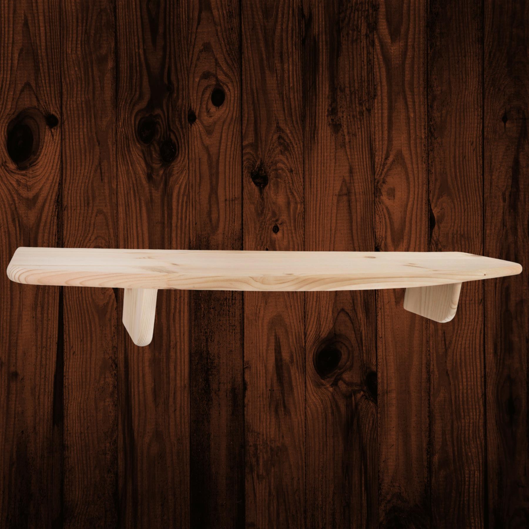 Natural Pine Wooden Floating Shelf Shelves / 5 Sizes / Wall Mounted Storage Rack - Picture 26 of 47