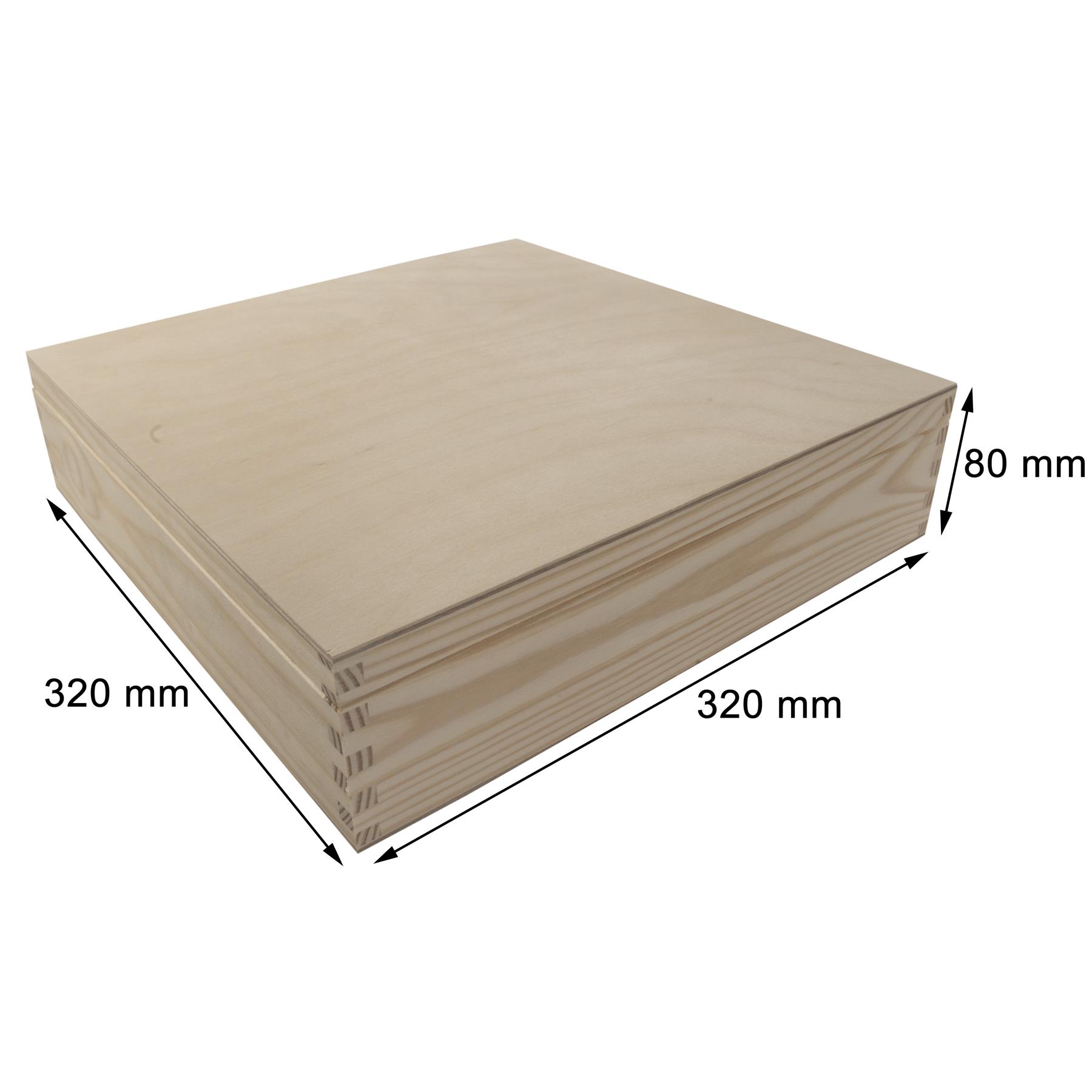 Square Wooden Lid Boxes | Plain Pine for Craft | Keepsake Trinket Memory Storage - Picture 201 of 238