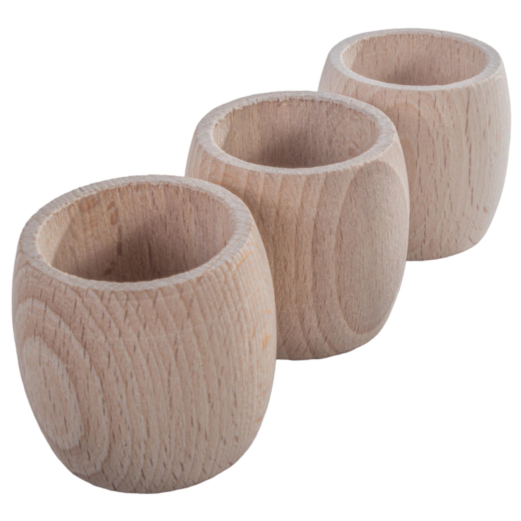 Wooden Napkin Rings | Various Designs | Round Decorative Holders For Craft DIY - Picture 30 of 50