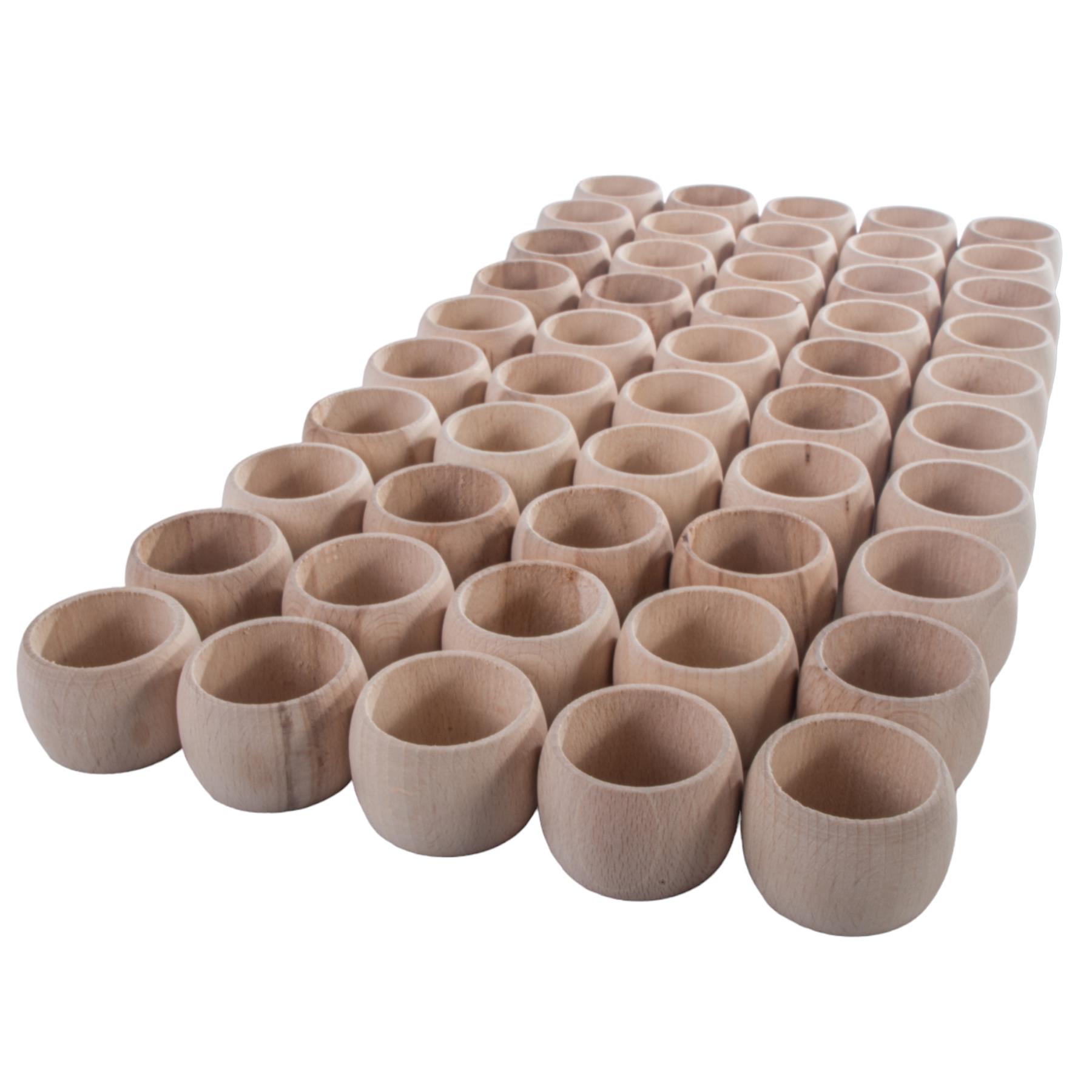 Wooden Napkin Rings Round Serviette Holders Party Dinner Tabletop Dining Decor - Picture 29 of 29