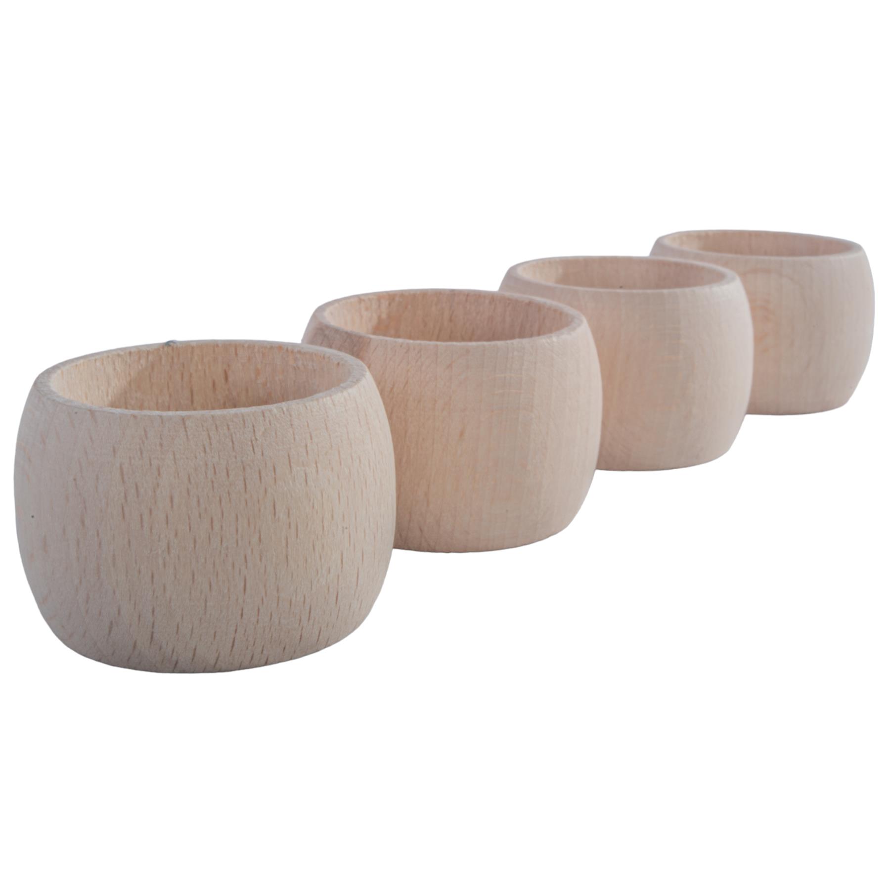 Wooden Napkin Rings Round Serviette Holders Party Dinner Tabletop Dining Decor - Picture 19 of 29