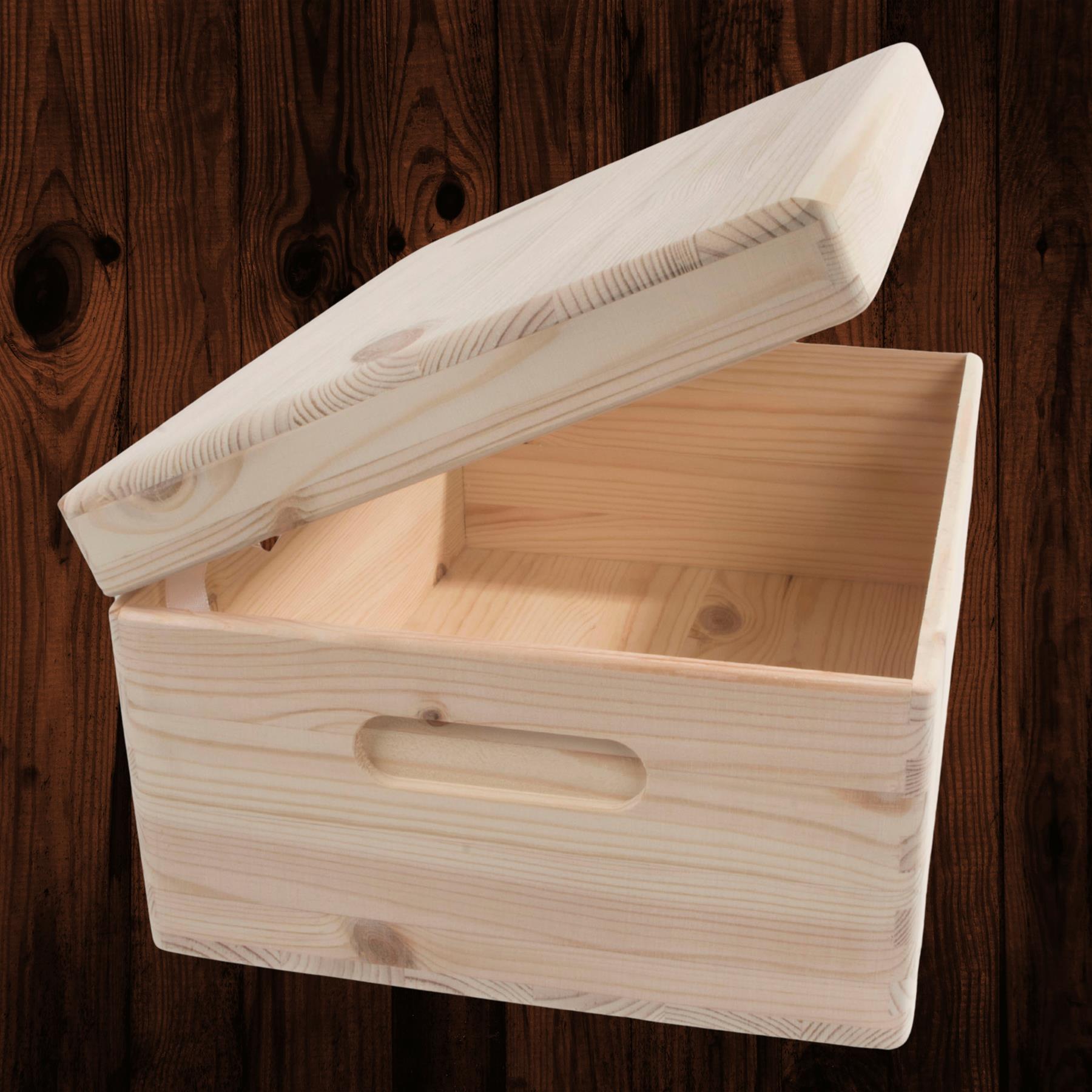Wooden Lidded Decorative Memory Storage Chest Boxes / 5 Sizes / Small to Large - Picture 37 of 58