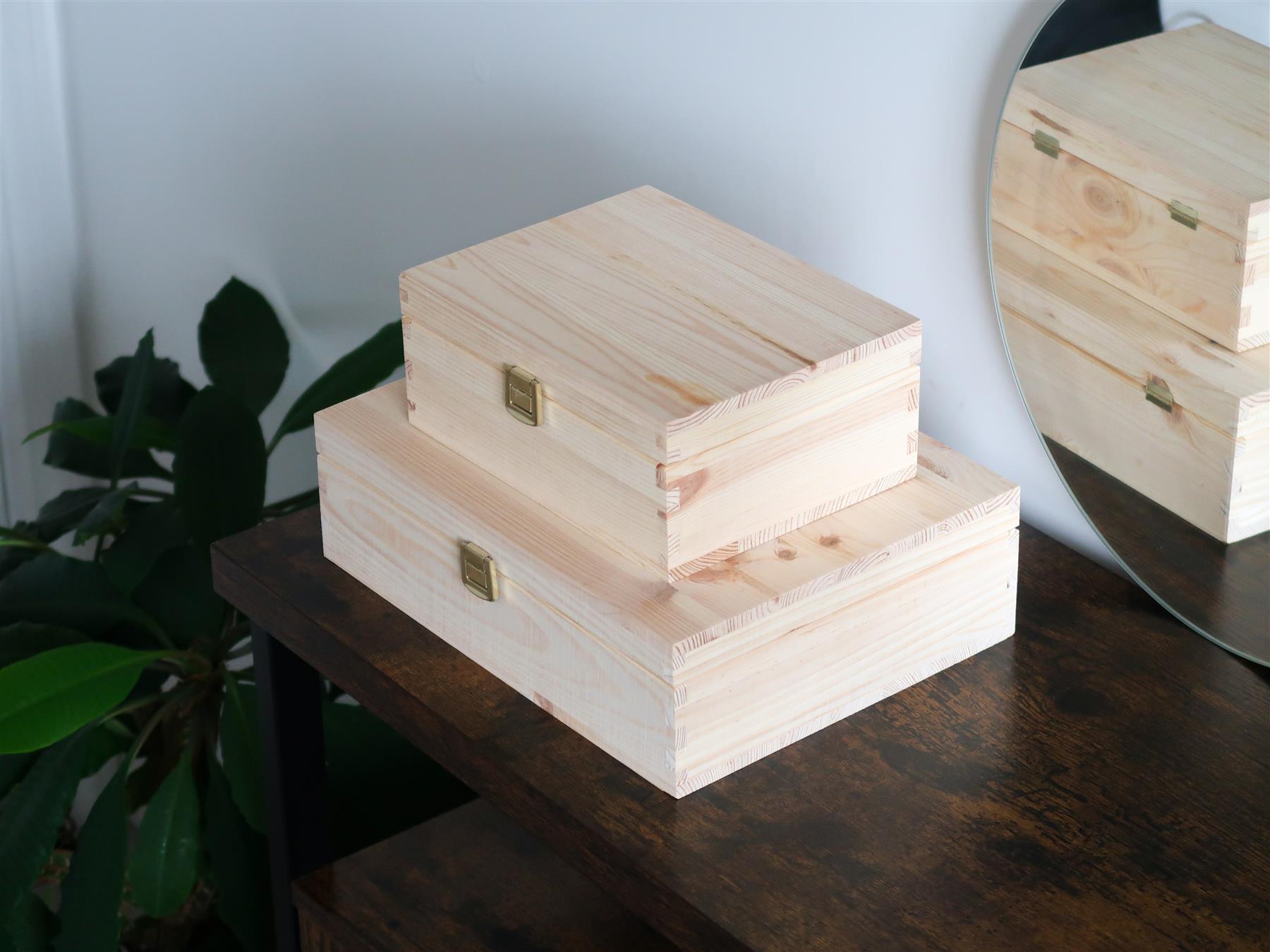 Decorative Natural Real Pinewood Boxes | Removable Dividers | 6/8/12 Sections - Picture 29 of 37