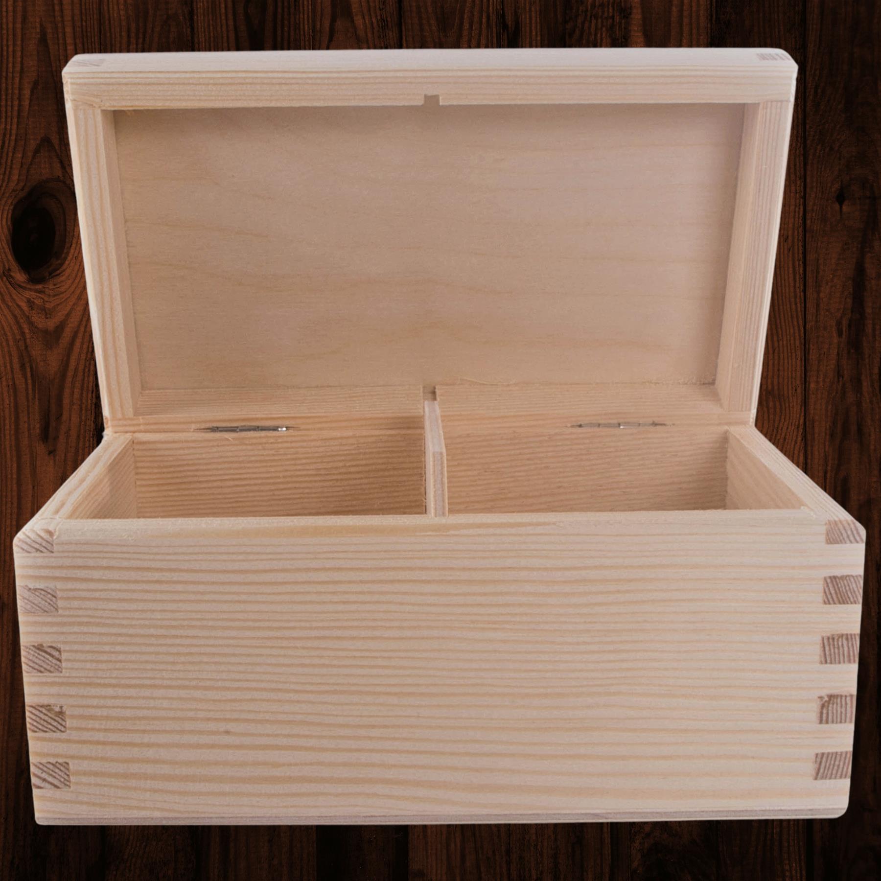 Holz Länglich Tee Box Ordnung Aufbewahrung Organizer Einfach Halter Etui 2-4 Fächer - Bild 15 von 48
