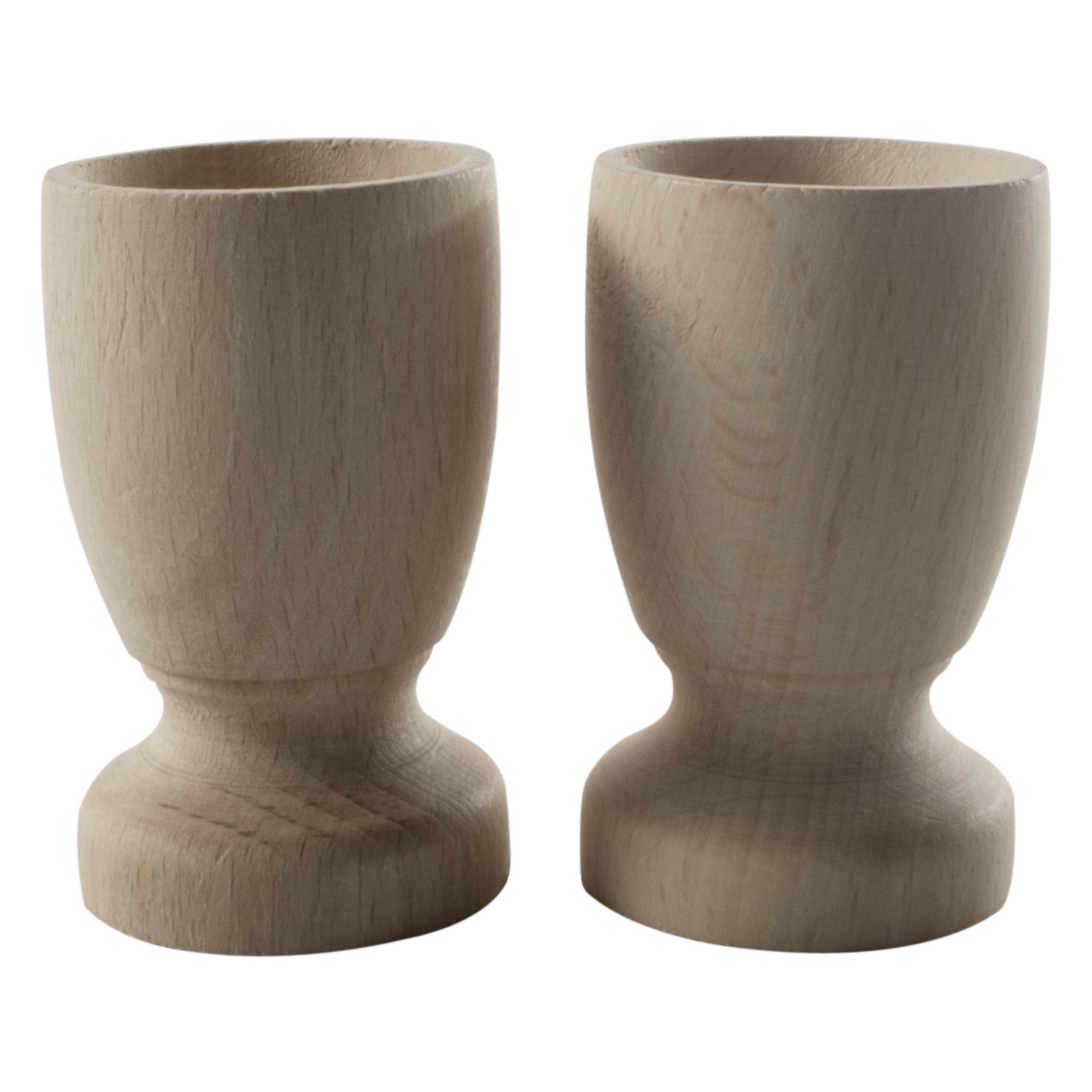Wooden Egg Cups Natural Beech Serving Breakfast Holder Stands Kitchen Dining - Picture 8 of 27