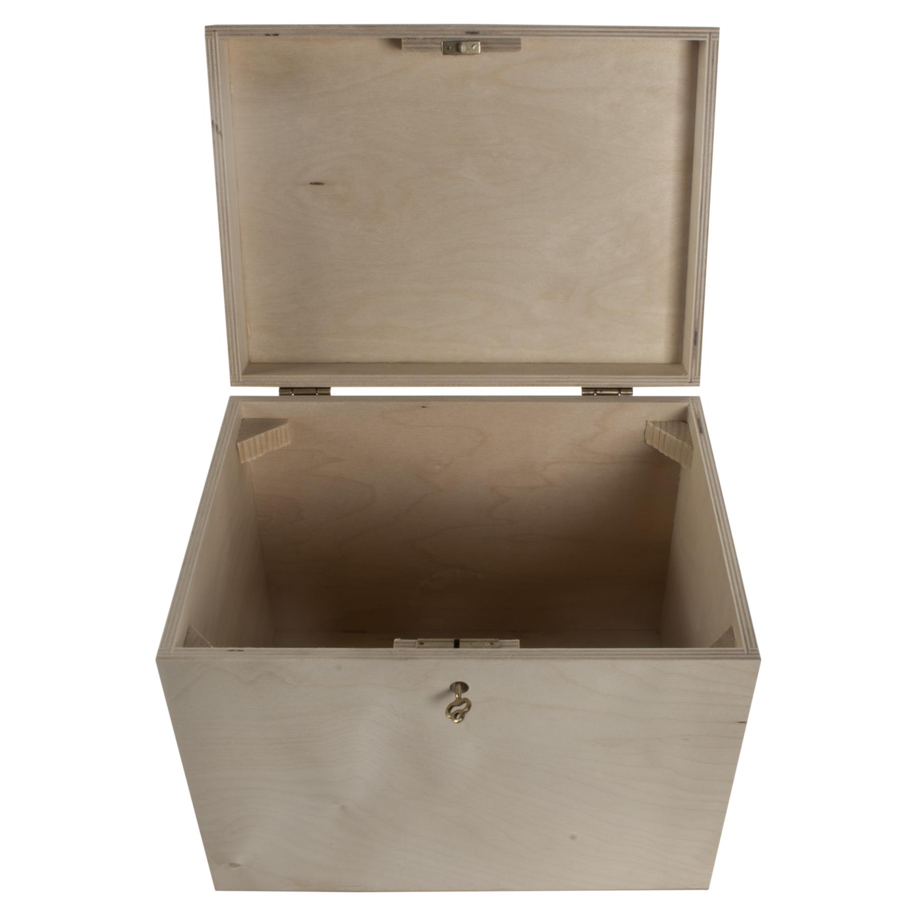 Cajas de tesoros de memoria con llave alta con llave baja para manchar artesanías - Imagen 15 de 34