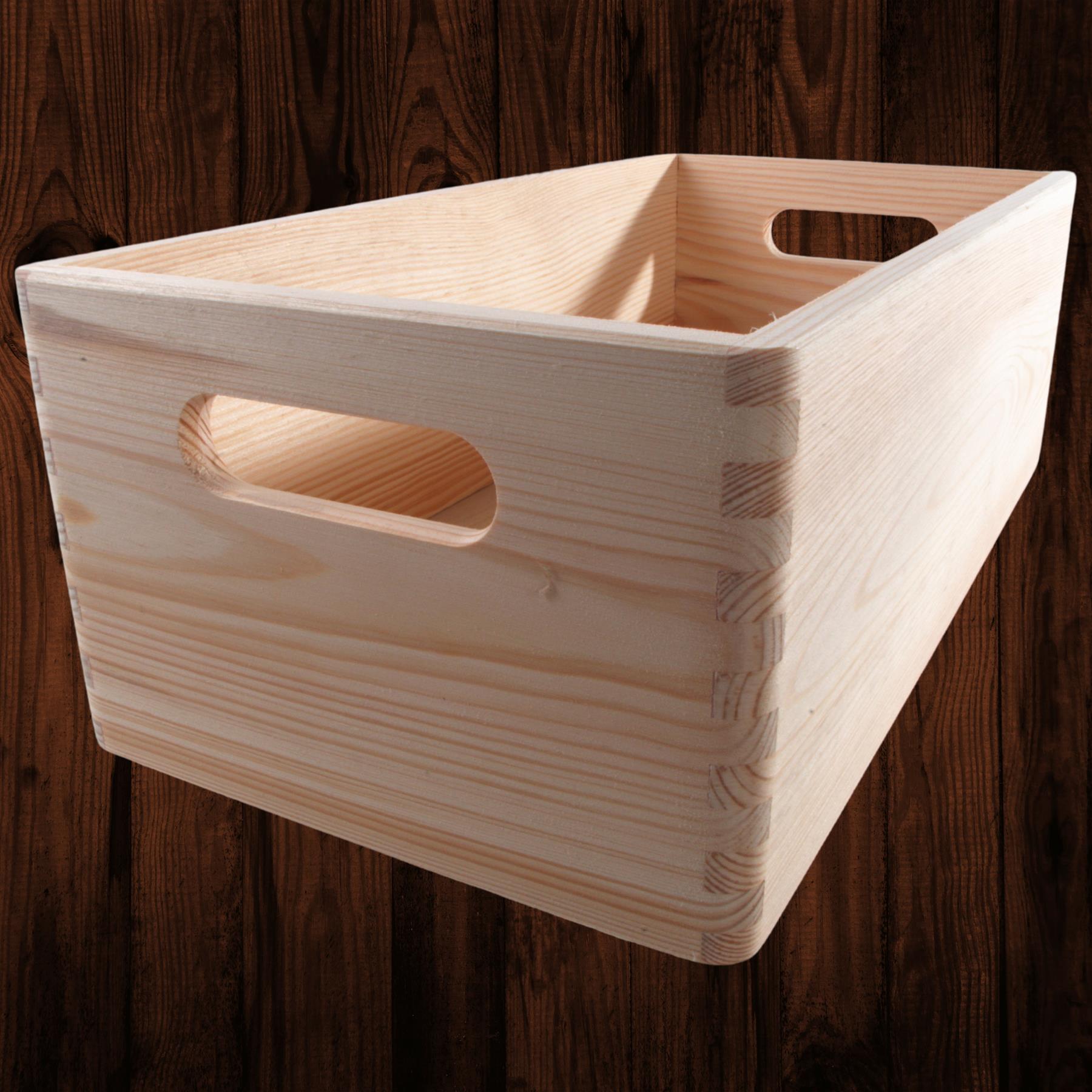 Wooden Crates | Plain Decorative Pine Underbed Storage Boxes Shelves Containers - Picture 29 of 66