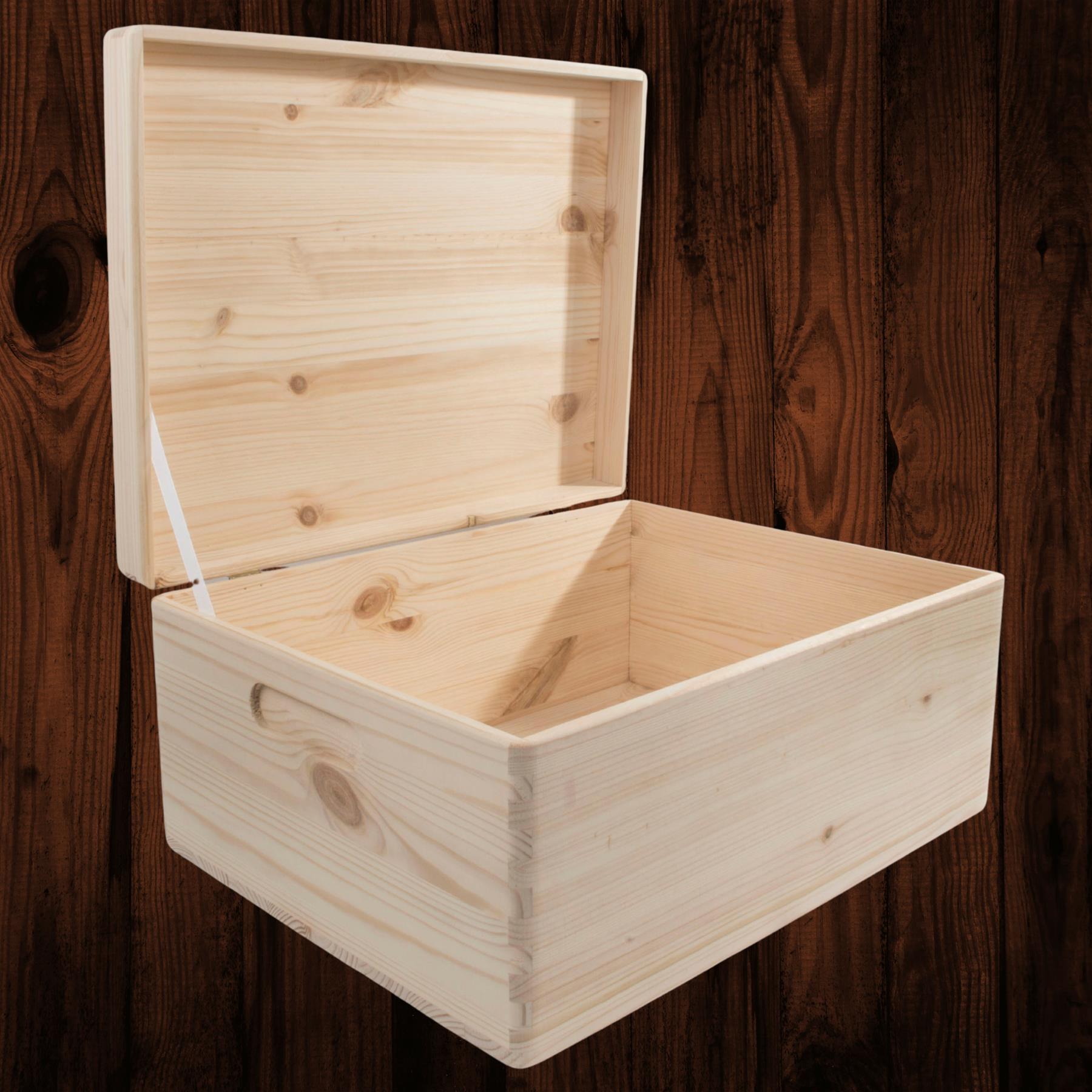 Wooden Lidded Decorative Memory Storage Chest Boxes / 5 Sizes / Small to Large - Picture 51 of 58