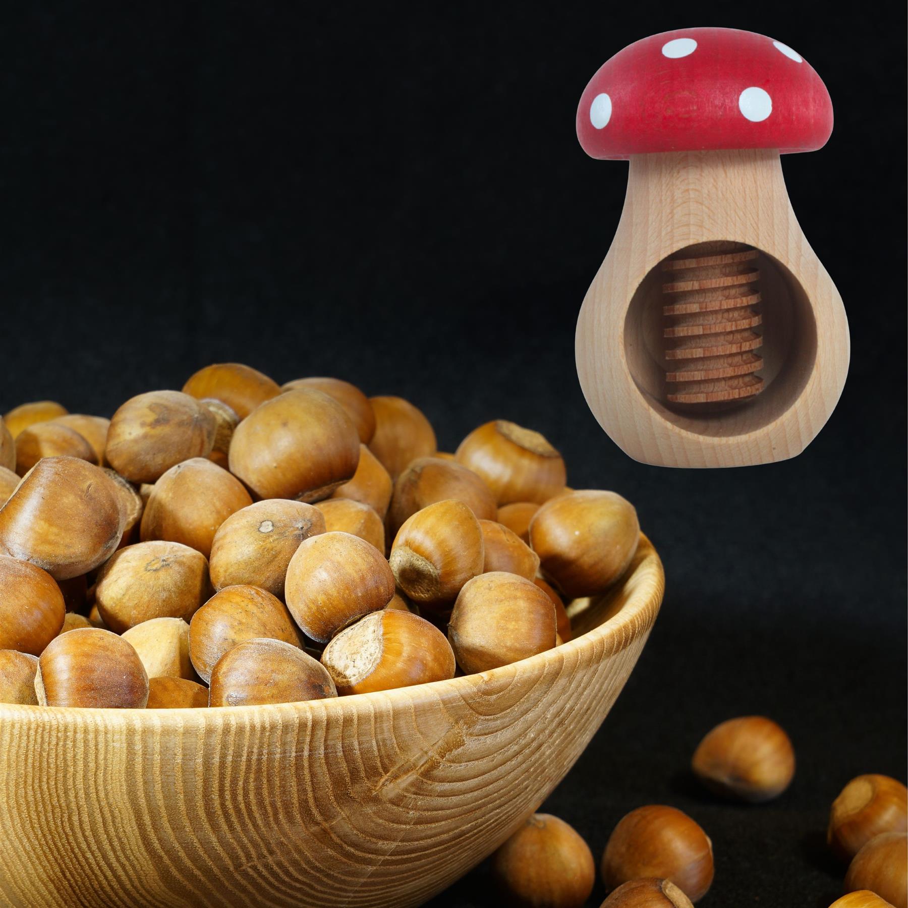 Cascanueces de madera regalo de Navidad cocina herramienta de madera nueces avellanas agrietadas - Imagen 32 de 37