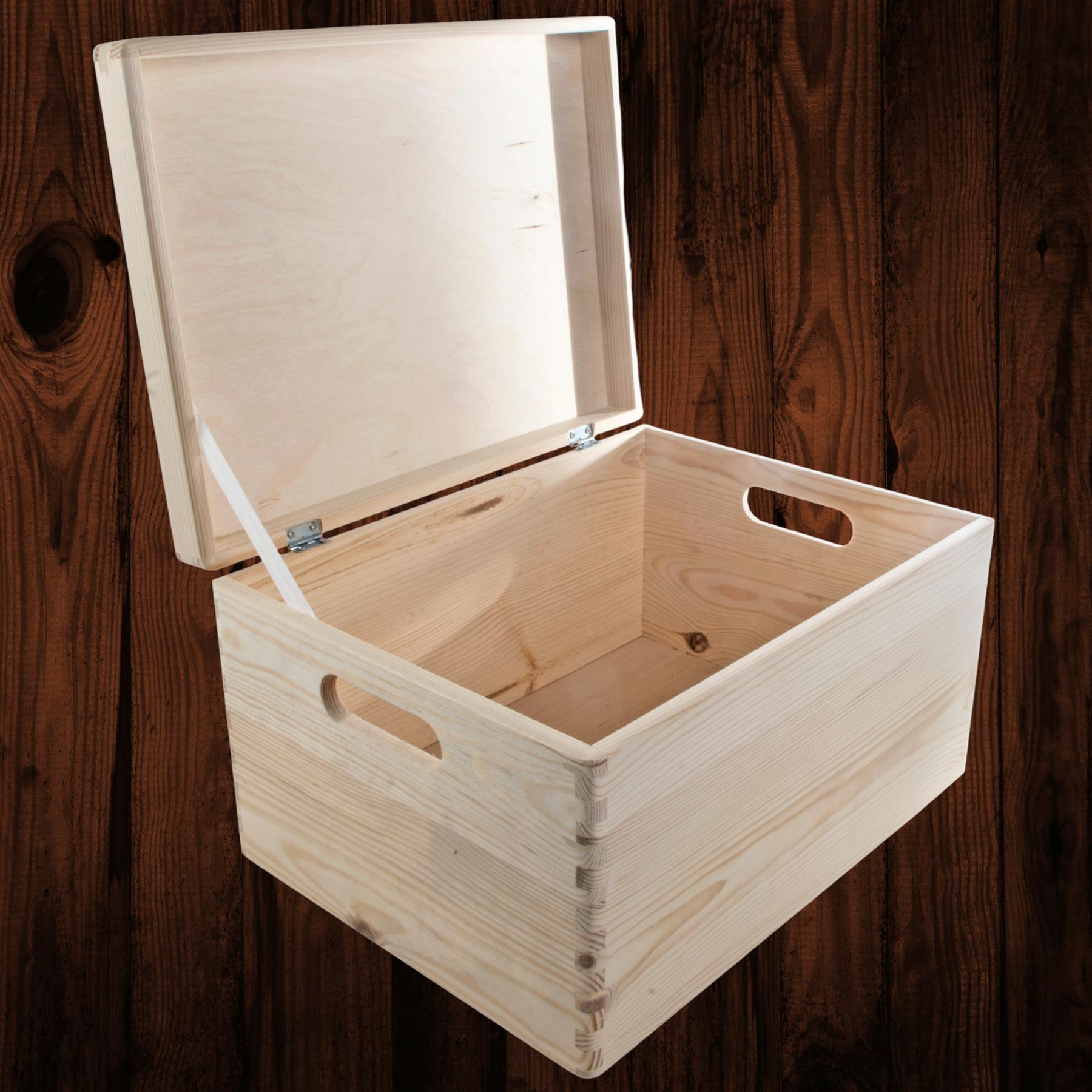 Under-bed Wooden Unfinished Containers | Choice of Sizes | Keepsake Chests w/Lid - Picture 50 of 72
