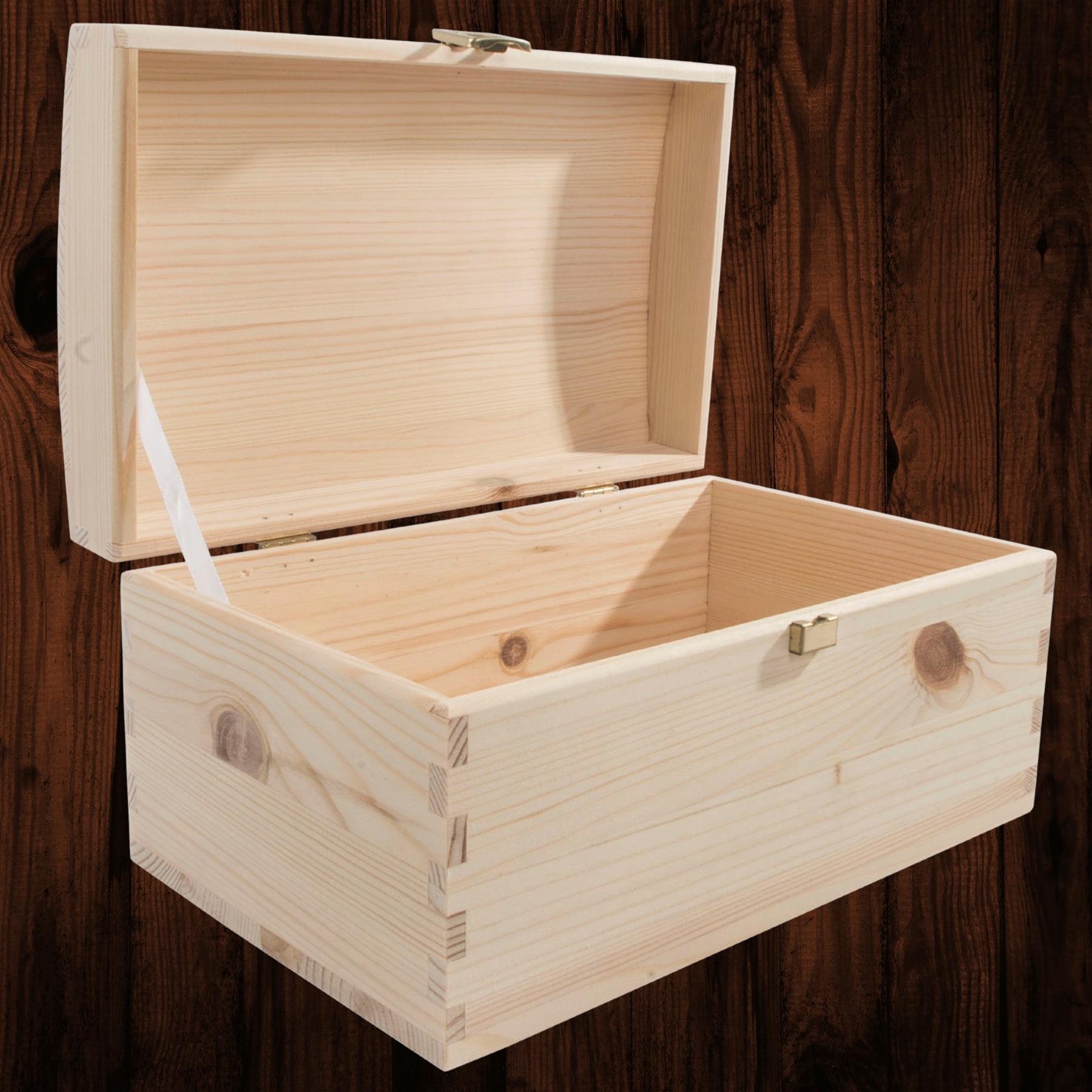 Wooden Storage Boxes / 5 Sizes / Treasure Chest Keepsake Trinket Memory Souvenir - Picture 16 of 70