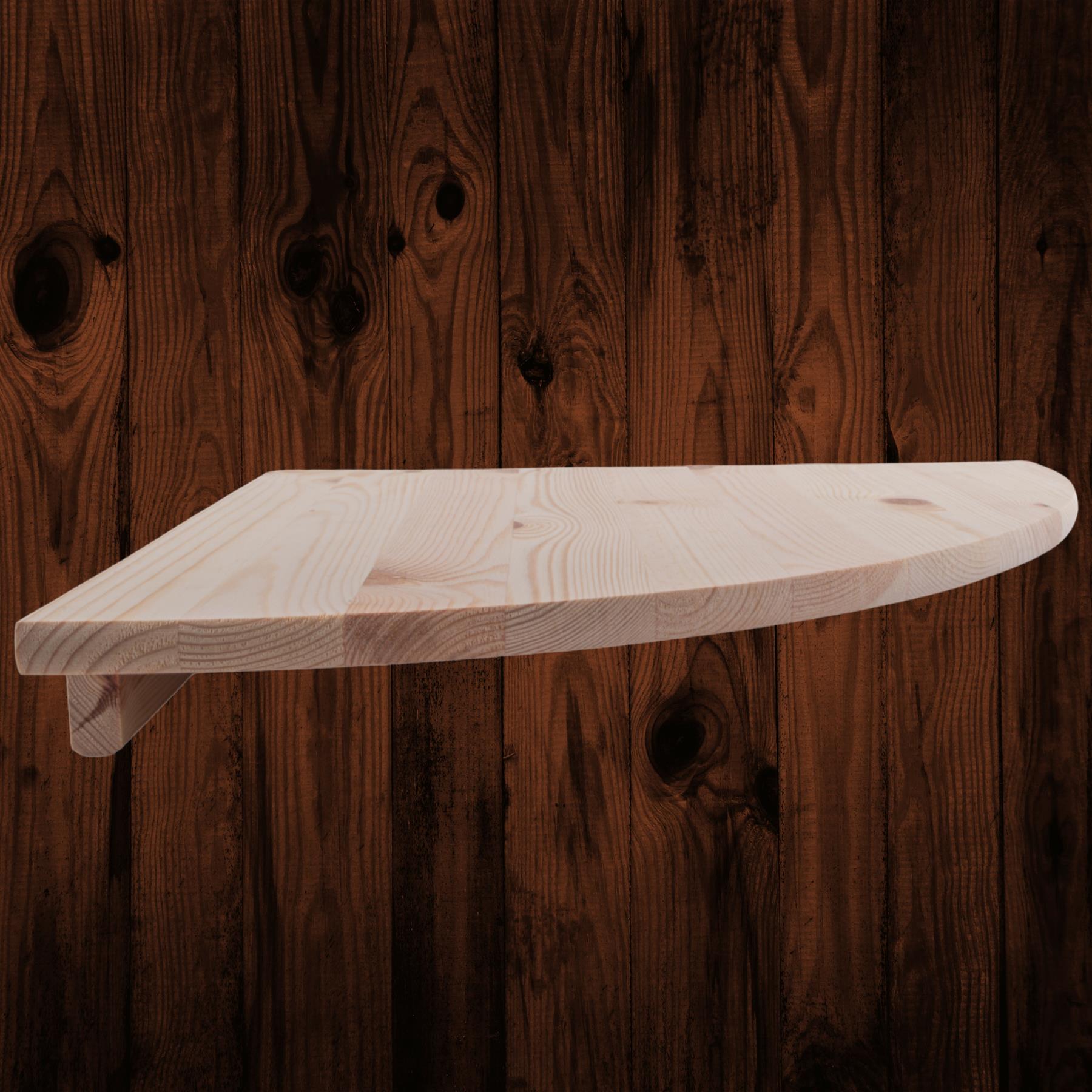 Natural Wooden Corner Shelf / 3 Sizes / Pine Floating Wall Display Shelves DIY - Picture 32 of 39