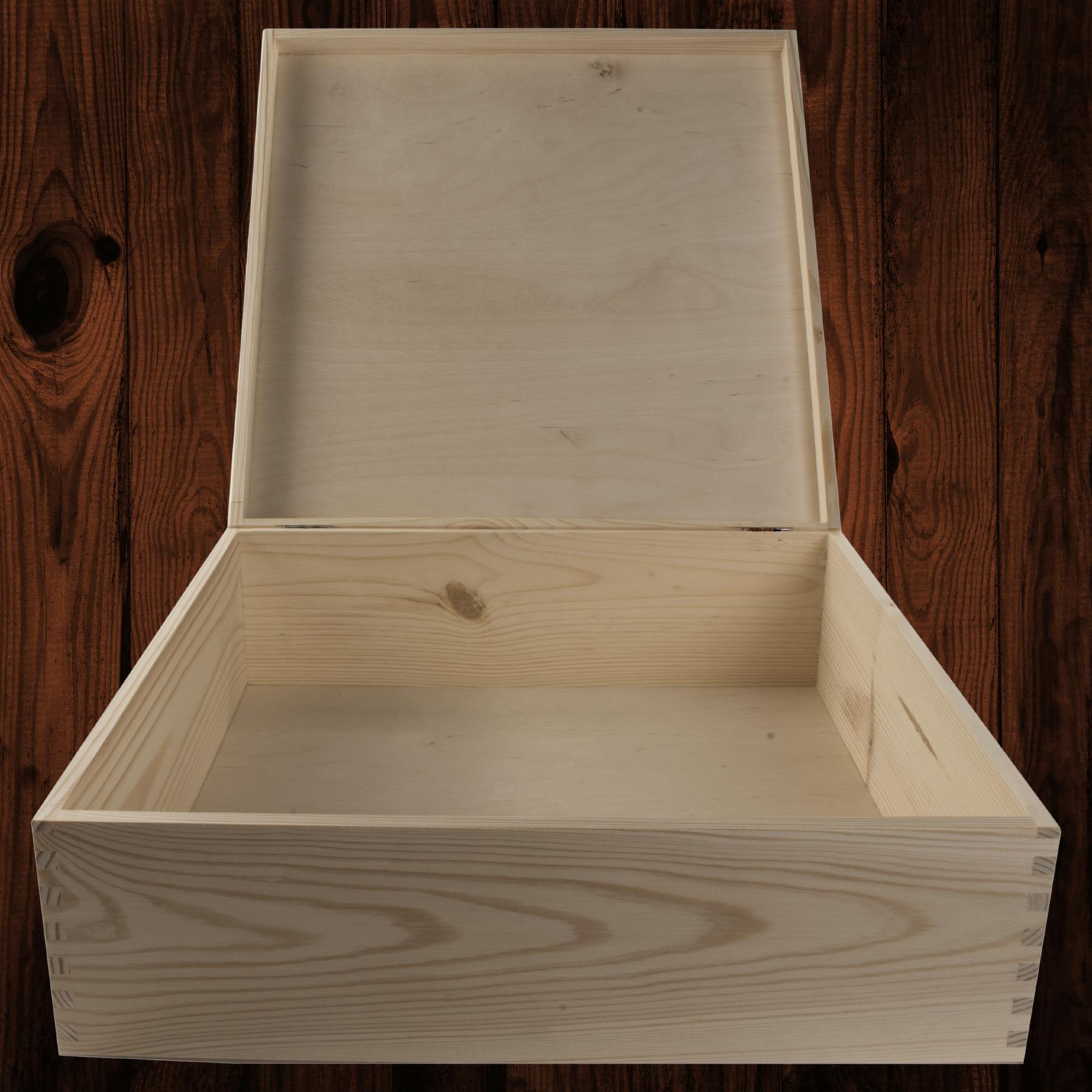 Square Wood Gift Trinket Keepsake Box Pyrography Decoupage |40 x 40 x 13.5 cm - 第 18/27 張圖片