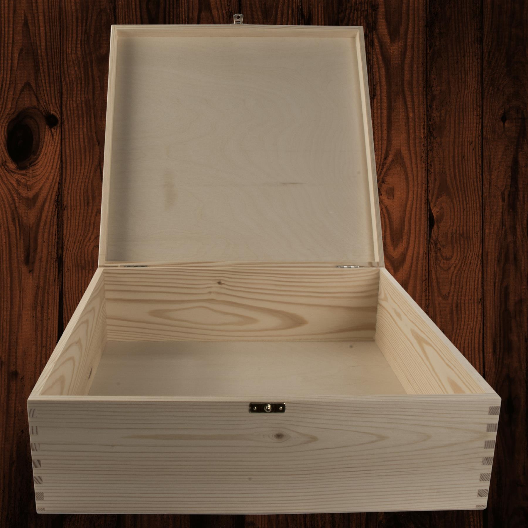Square Wood Gift Trinket Keepsake Box Pyrography Decoupage |40 x 40 x 13.5 cm - 第 7/27 張圖片
