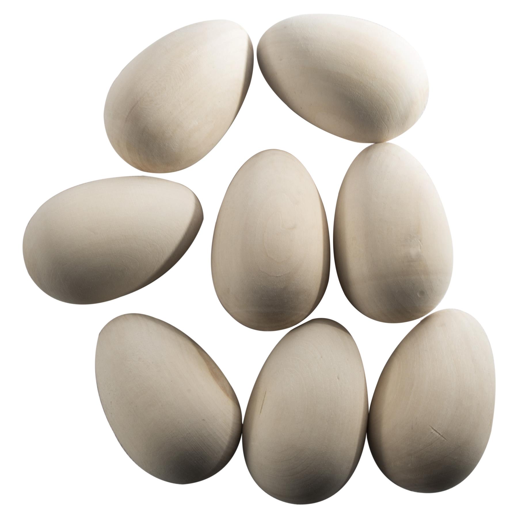 Wooden Eggs |3 Sizes| Natural Beech Plain Easter Decorations Crafts Woodworking - Picture 32 of 34