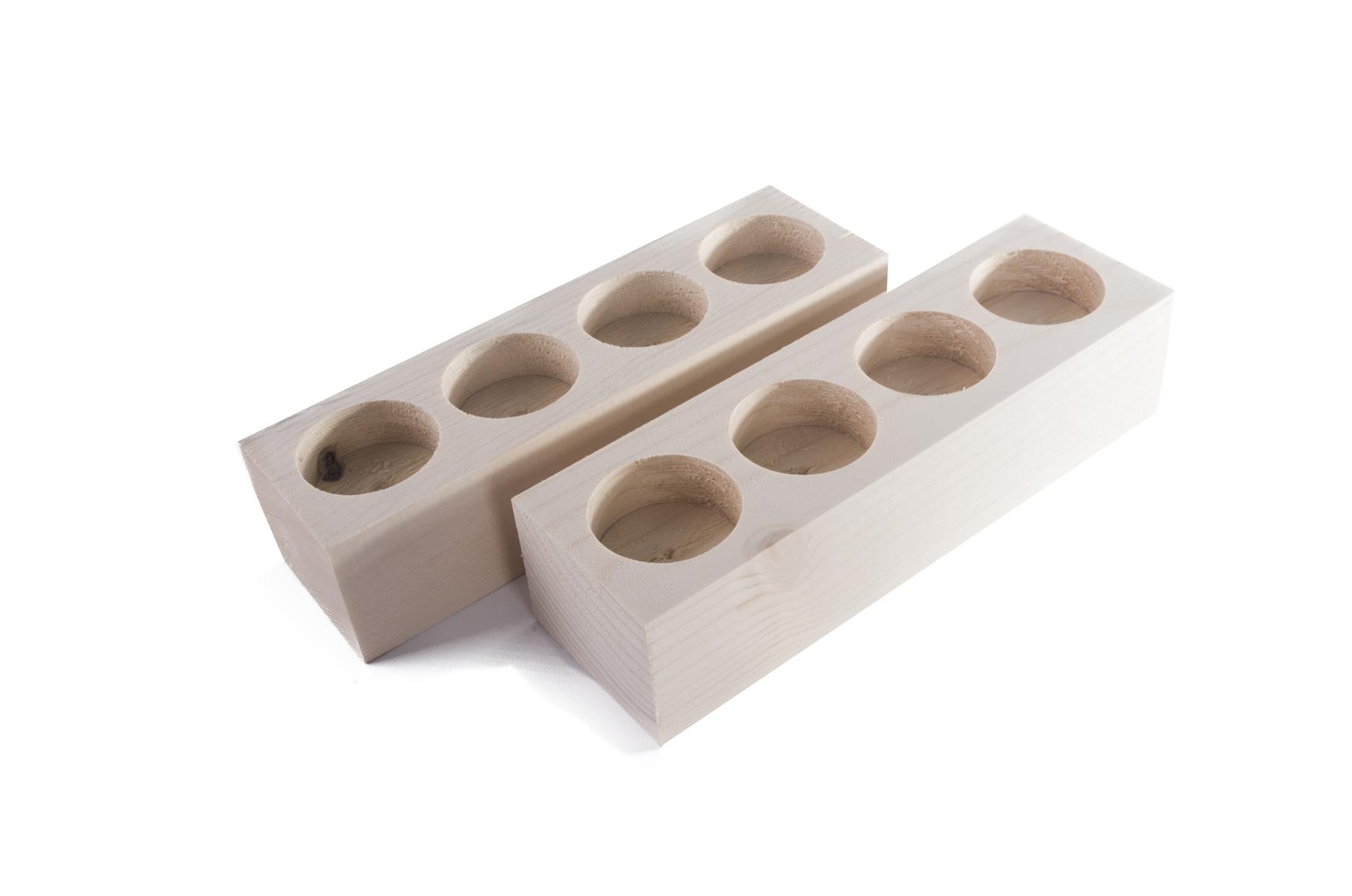 Wooden Tea Light Candle Holder | Craft Decorative Pine| Double Triple Quadruple - Picture 30 of 36