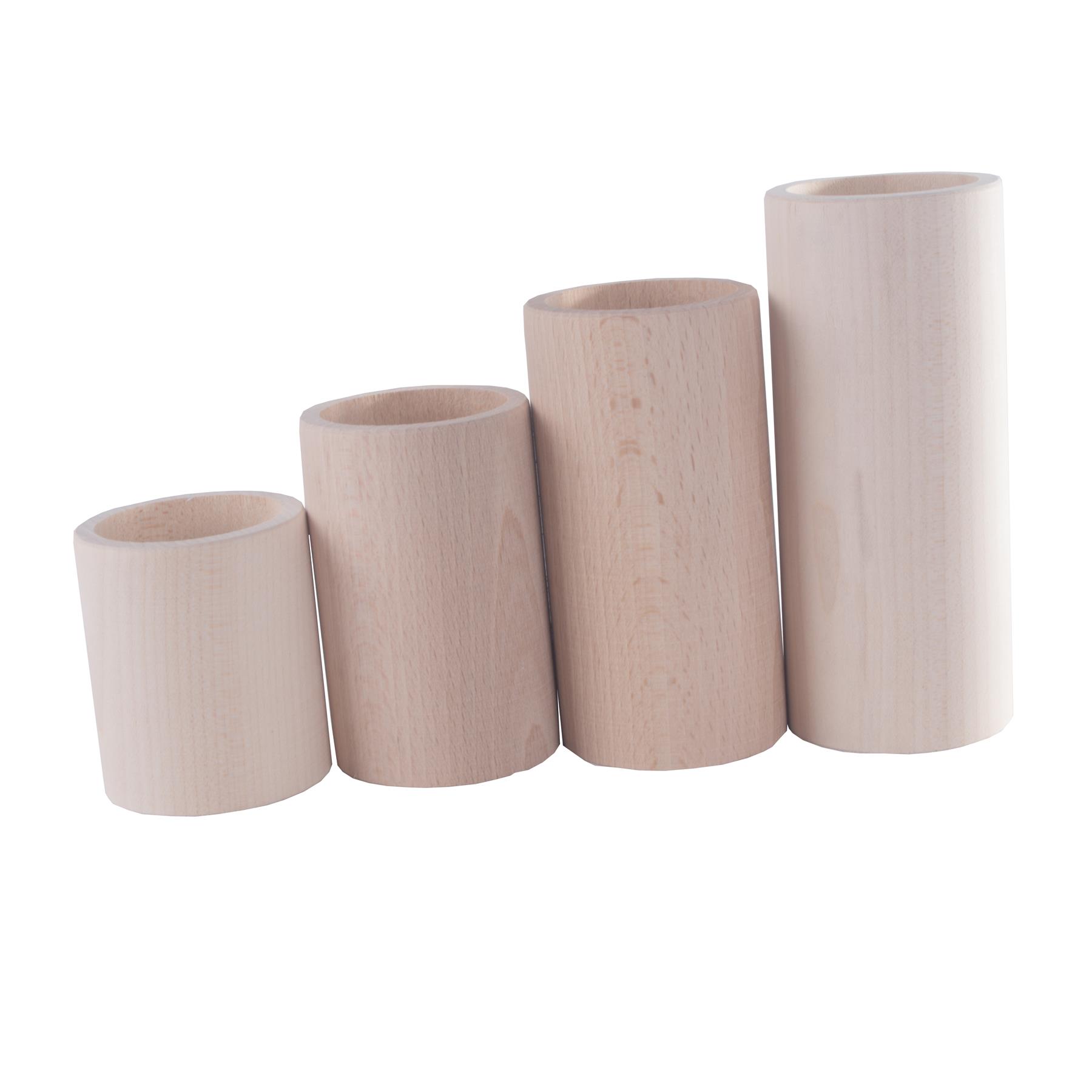 Round Traditional Beechwood Tea Light Candle Holders / Decorative / Unpainted - Picture 45 of 46